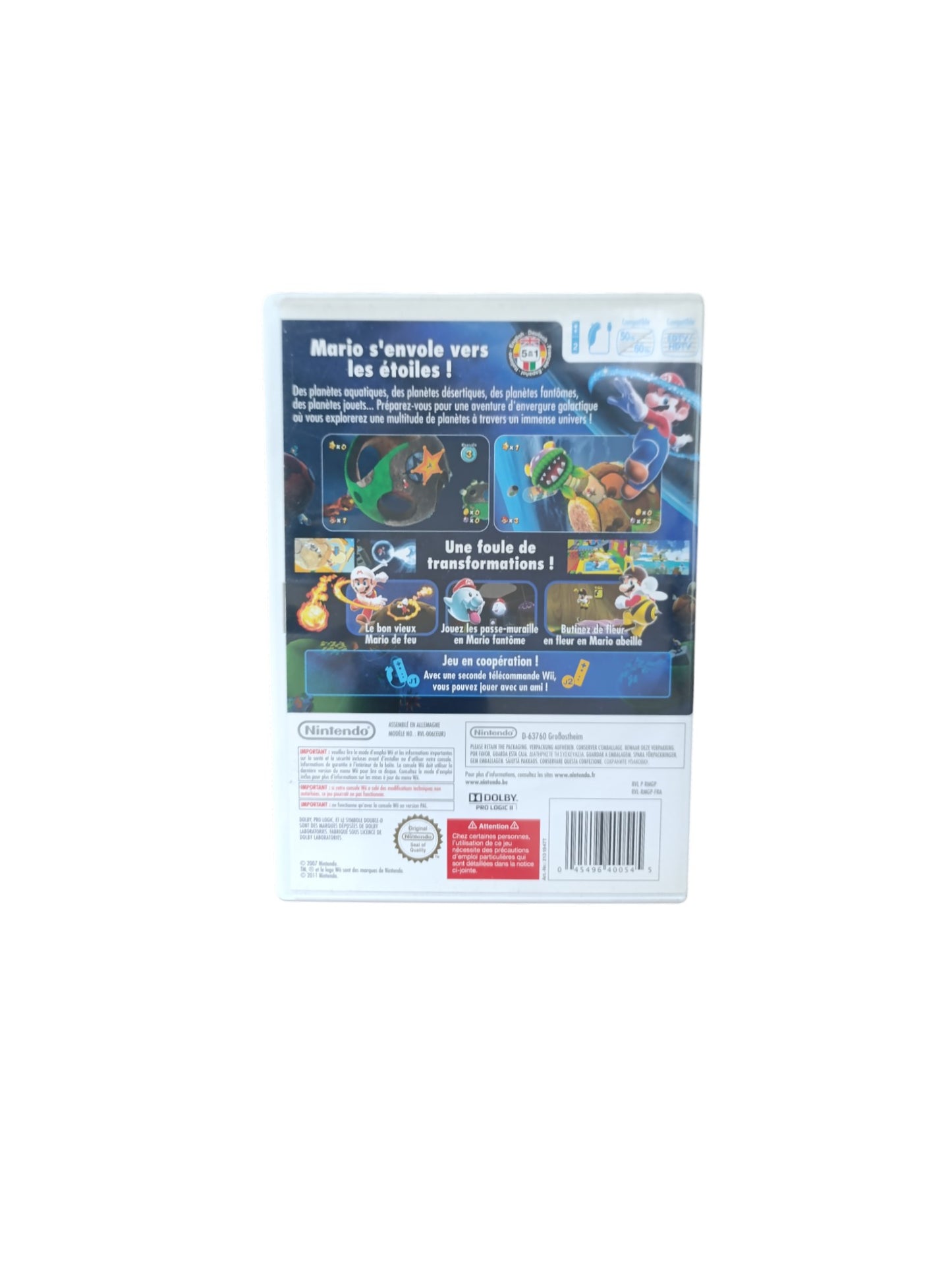 Super Mario Galaxy Nintendo Wii (Nintendo Selects, complet en boîte avec notice)