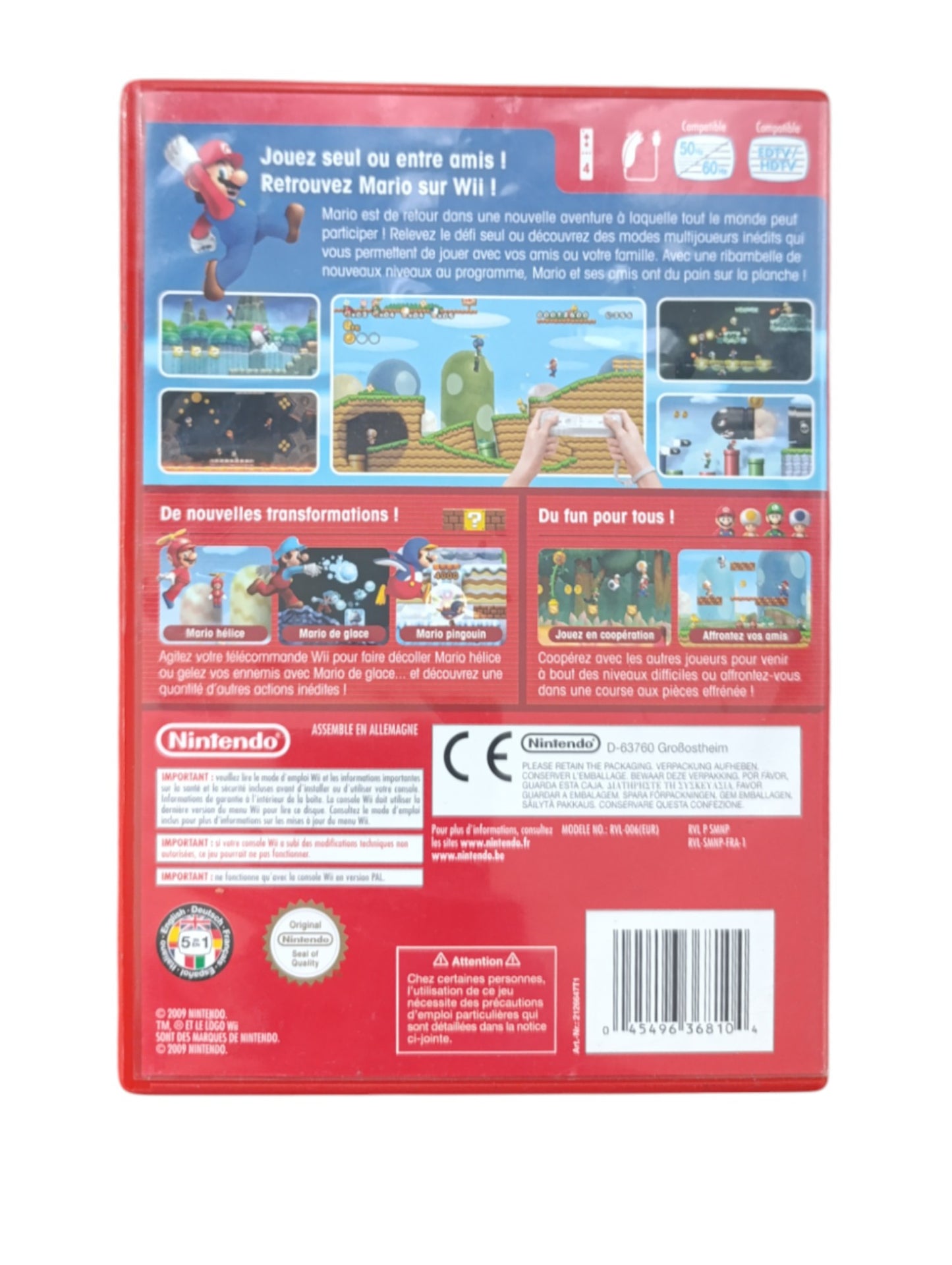 New Super Mario Bros. Wii – Nintendo Wii (complet en boîte avec notice)