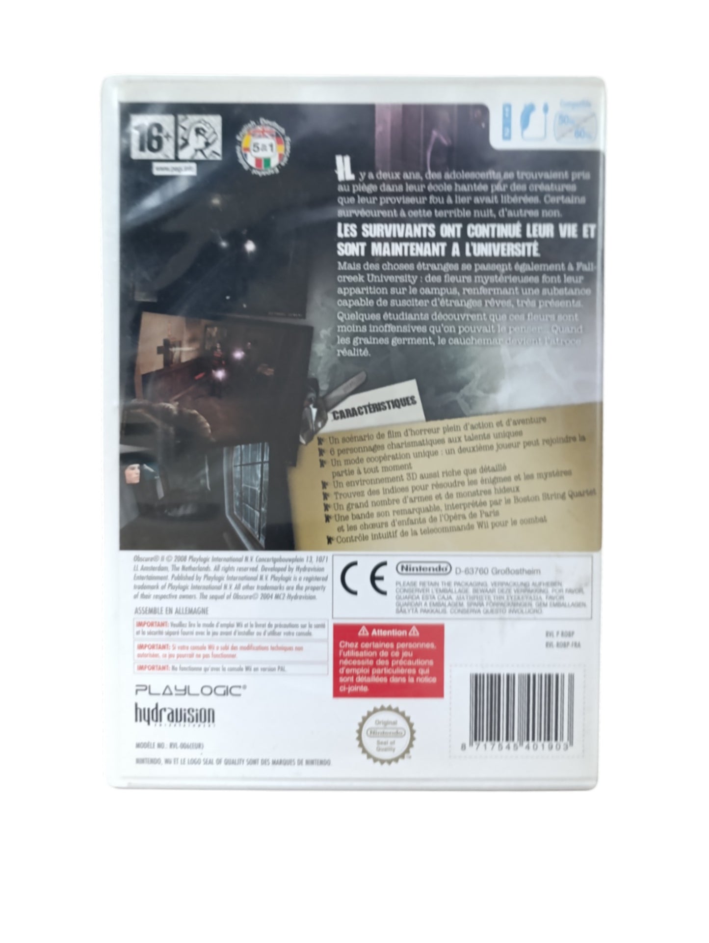 Obscure II – Nintendo Wii (Complet)