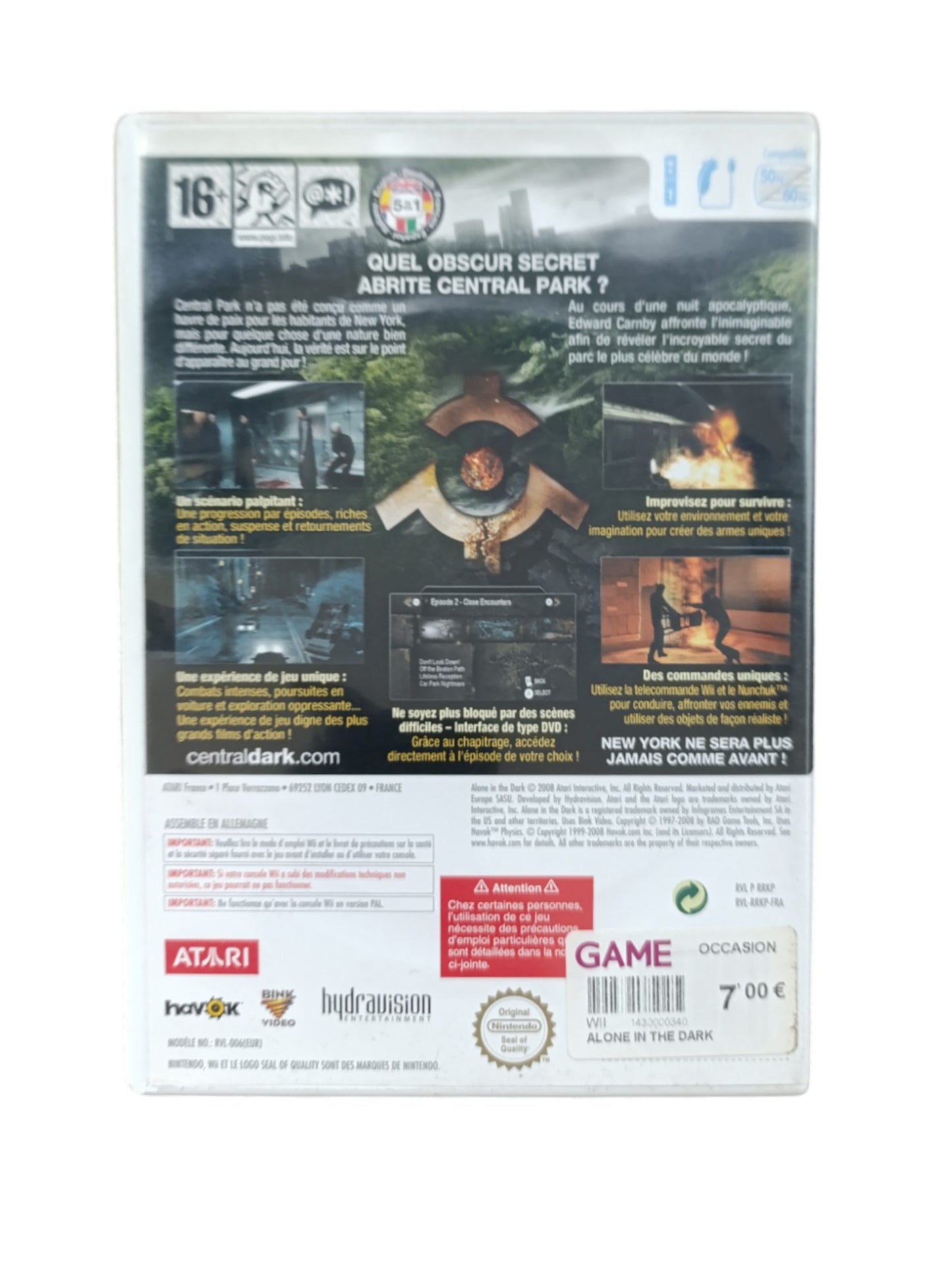 Alone in the Dark – Nintendo Wii (Complet)