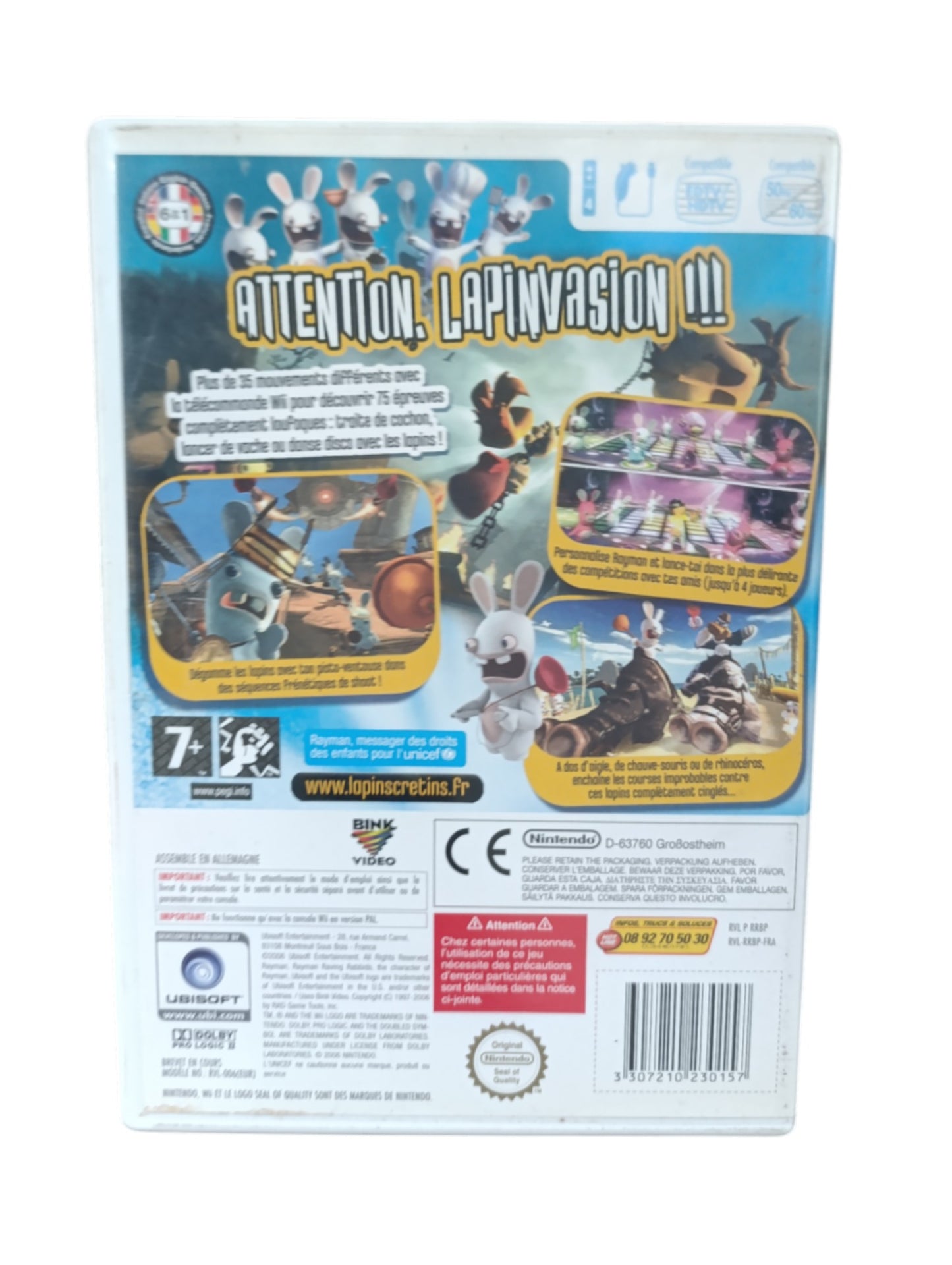 Rayman contre les Lapins Crétins – Nintendo Wii (complet en boîte avec notice)