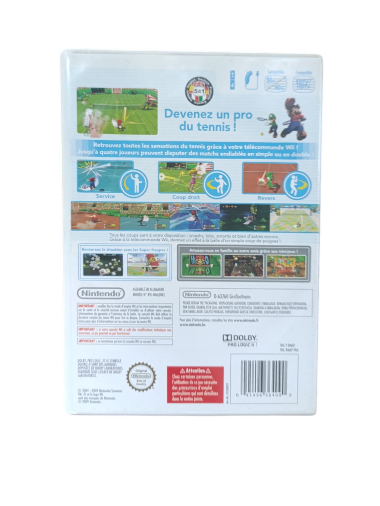 Mario Power Tennis – Nintendo Wii (Nintendo Selects, complet en boîte avec notice)