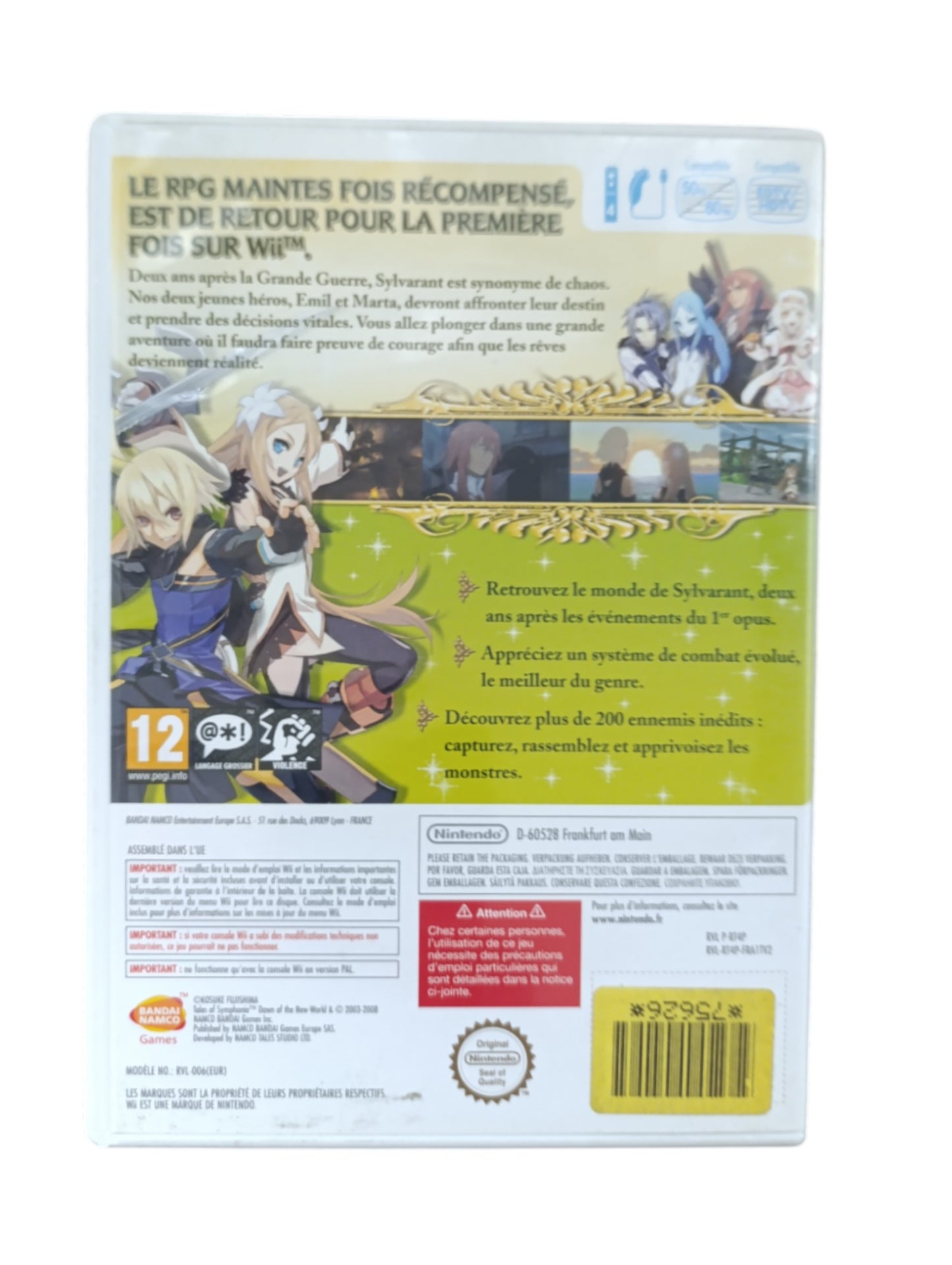 Tales of Symphonia: Dawn of the New World – Nintendo Wii (Complet)