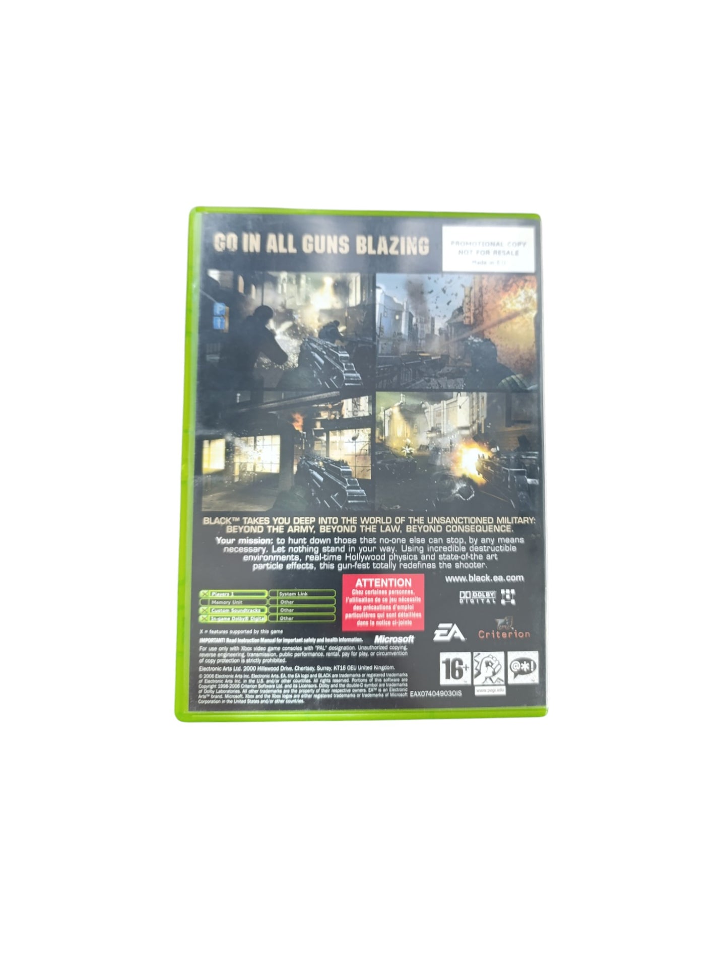 Black – Xbox (Version Promotionnelle)