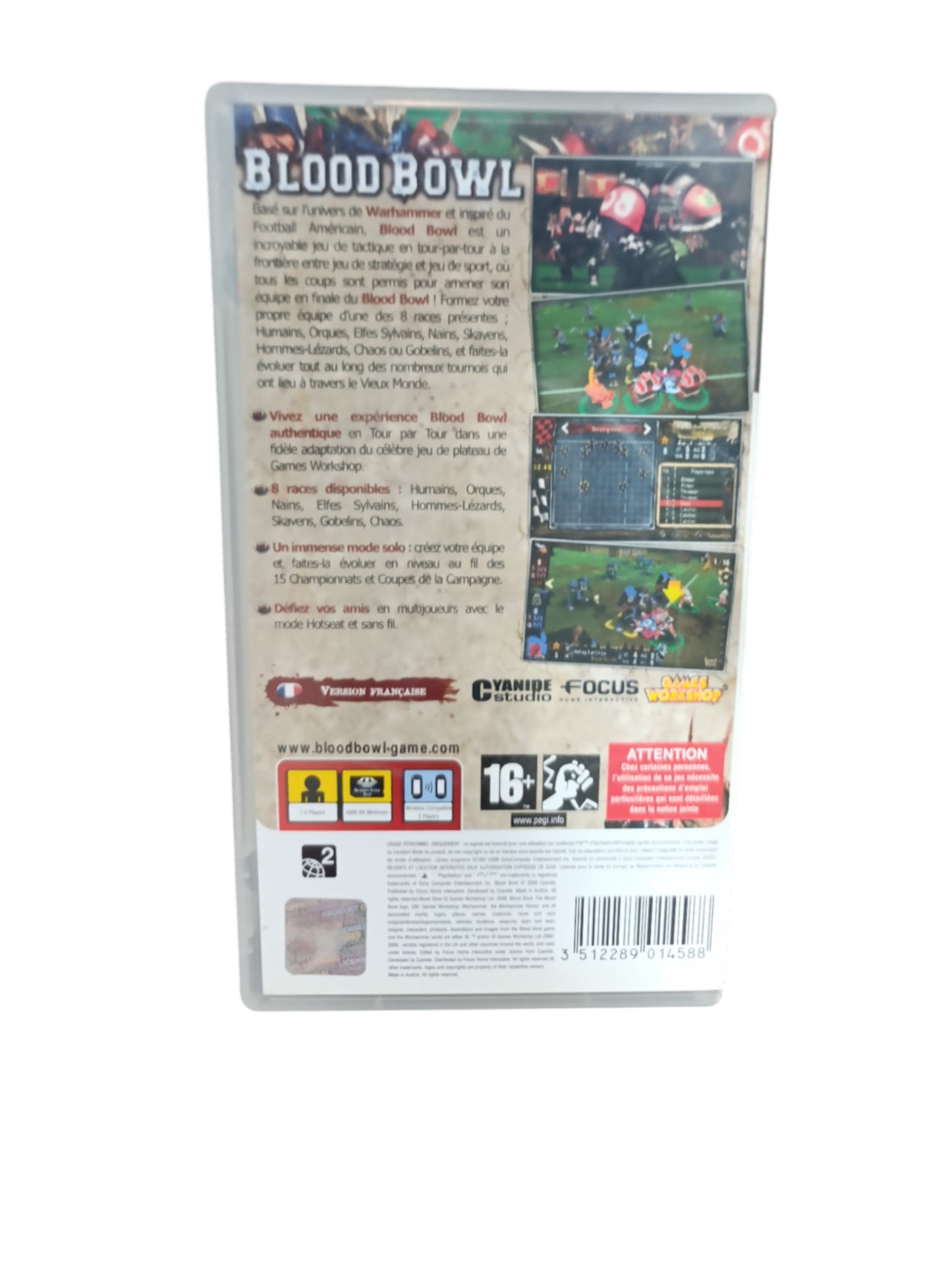 Blood Bowl Playstation Portable (Complet)