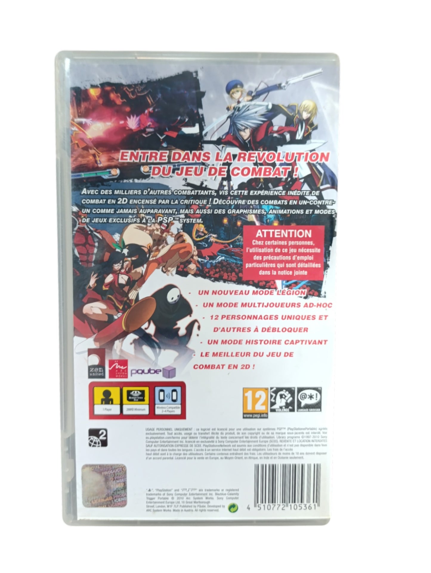 BlazBlue: Calamity Trigger – Playstation Portable (Complet)