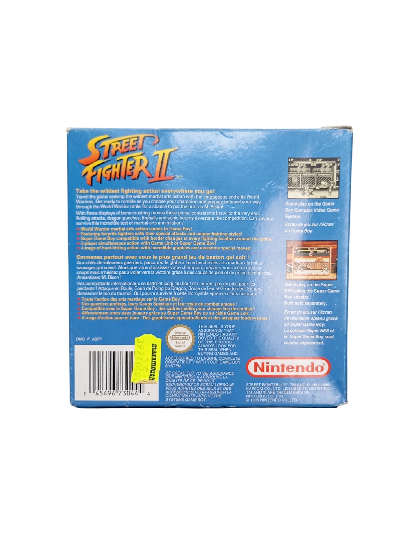Street Fighter II – Nintendo Game Boy (boîte + notice, sans cartouche)