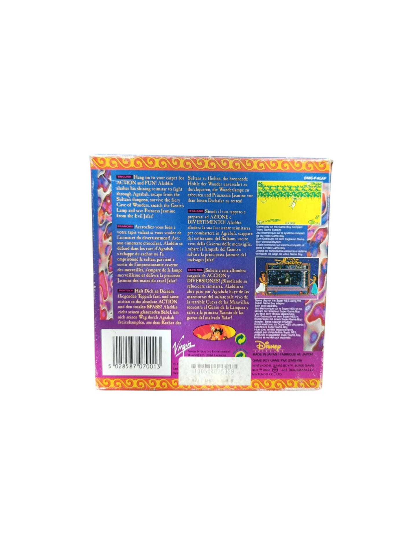 Aladdin – Nintendo Game Boy (Complet, sans cale)