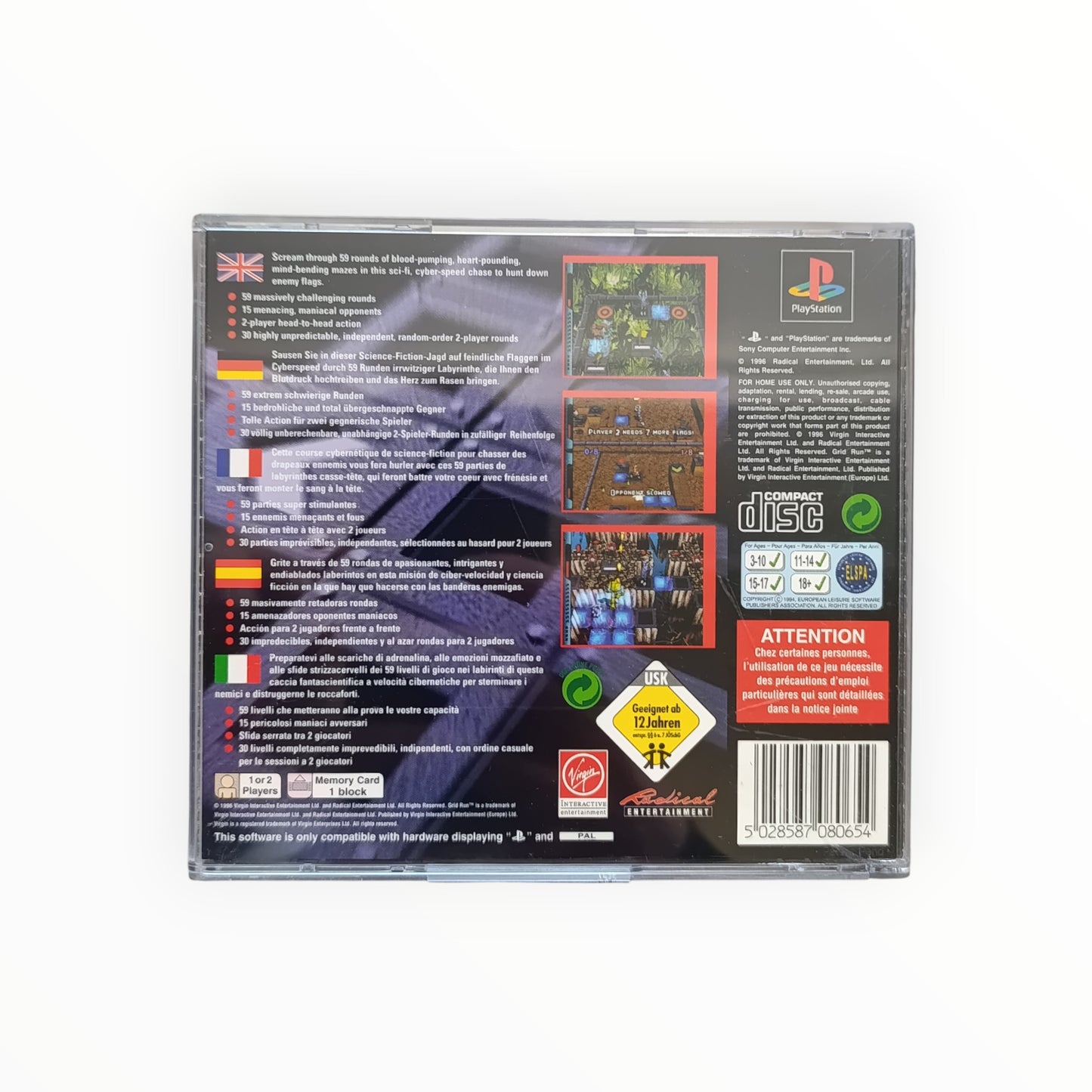 GRID RUN playstation 1 (PS1)