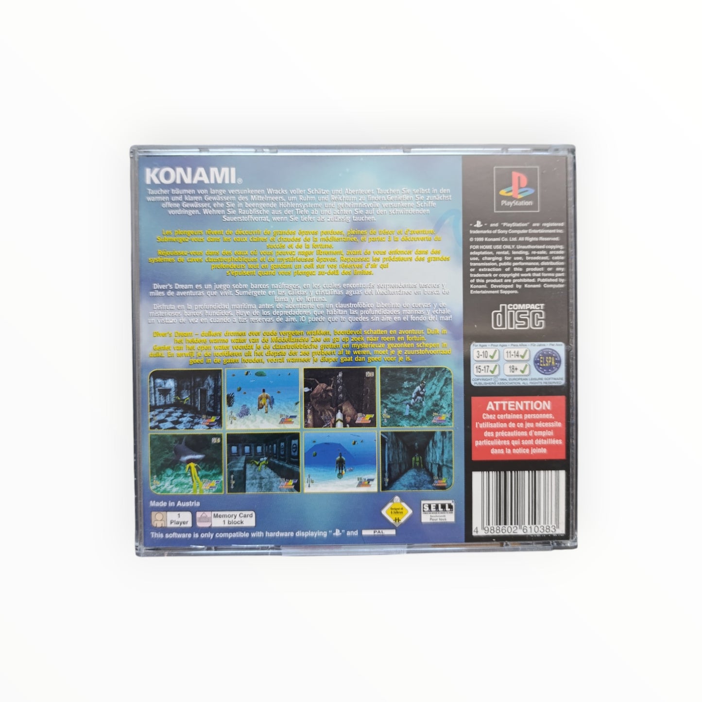 DIVER’S DREAM playstation 1 (PS1)