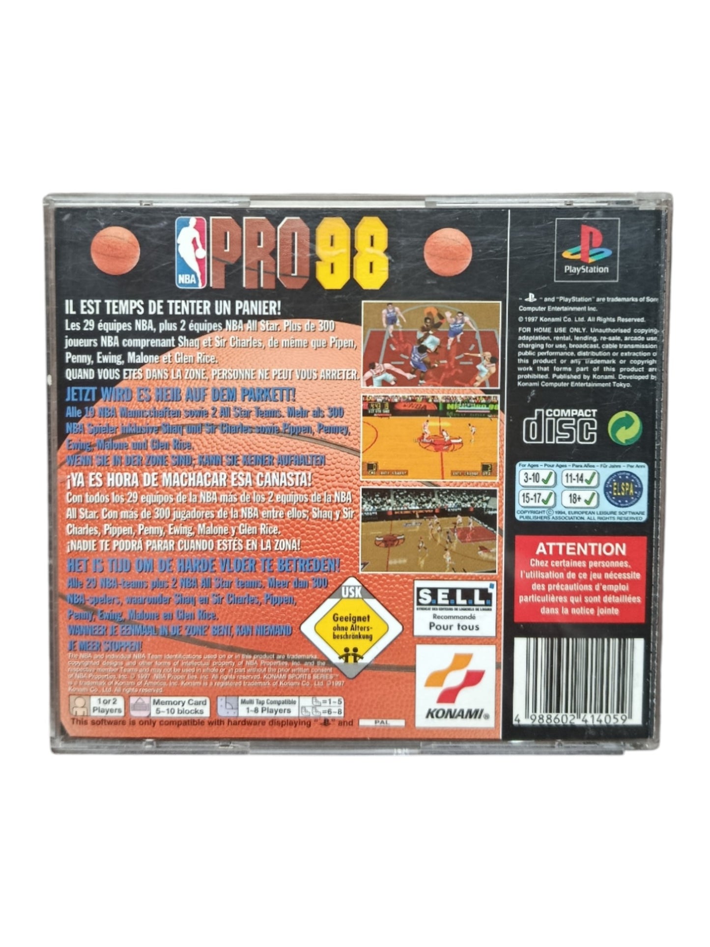 NBA Pro 98 Playstation 1 (PS1)