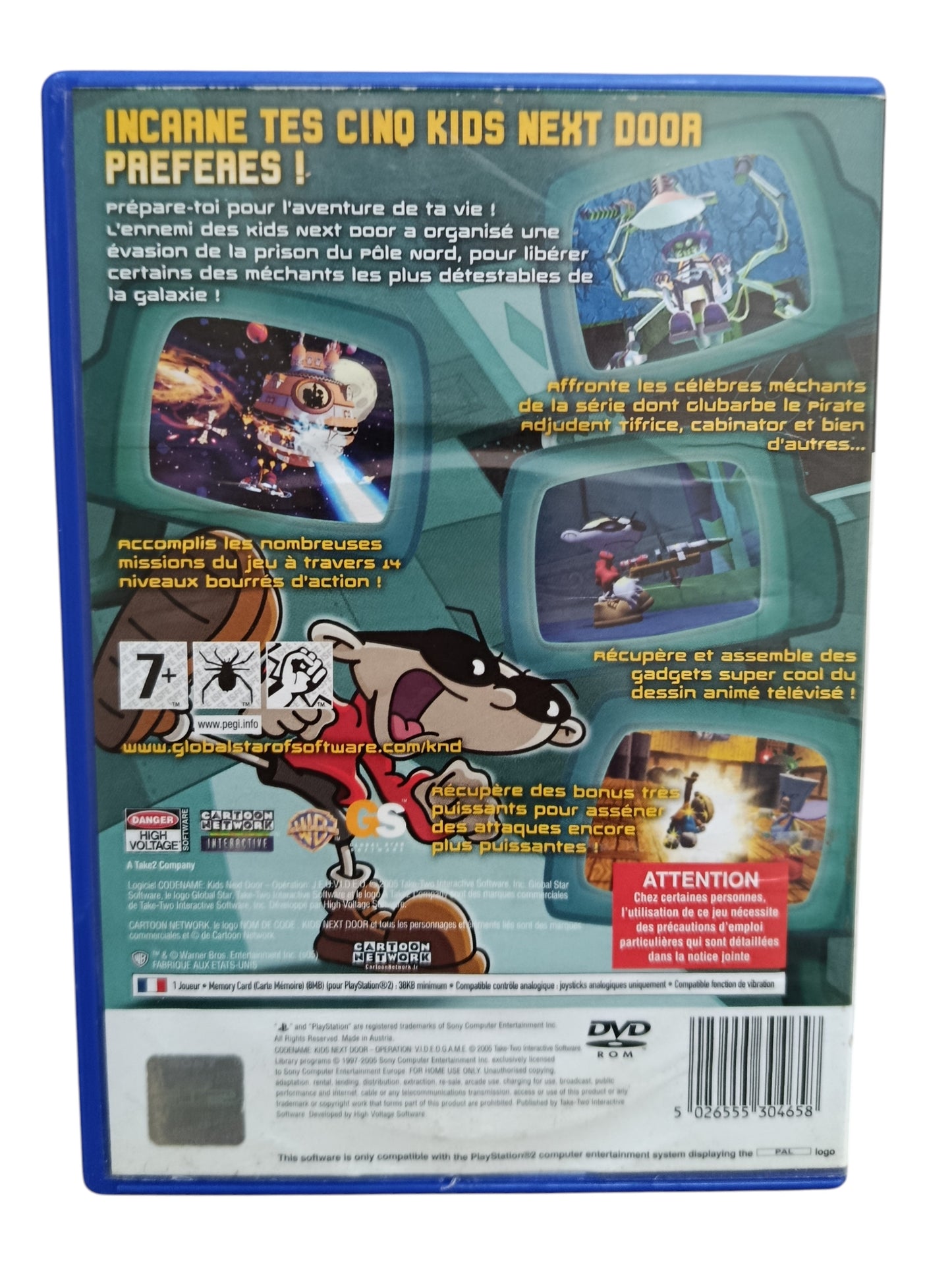 Codename : Kids Next Door Opération J.E.U.V.I.D.E.O playstation 2 (PS2)