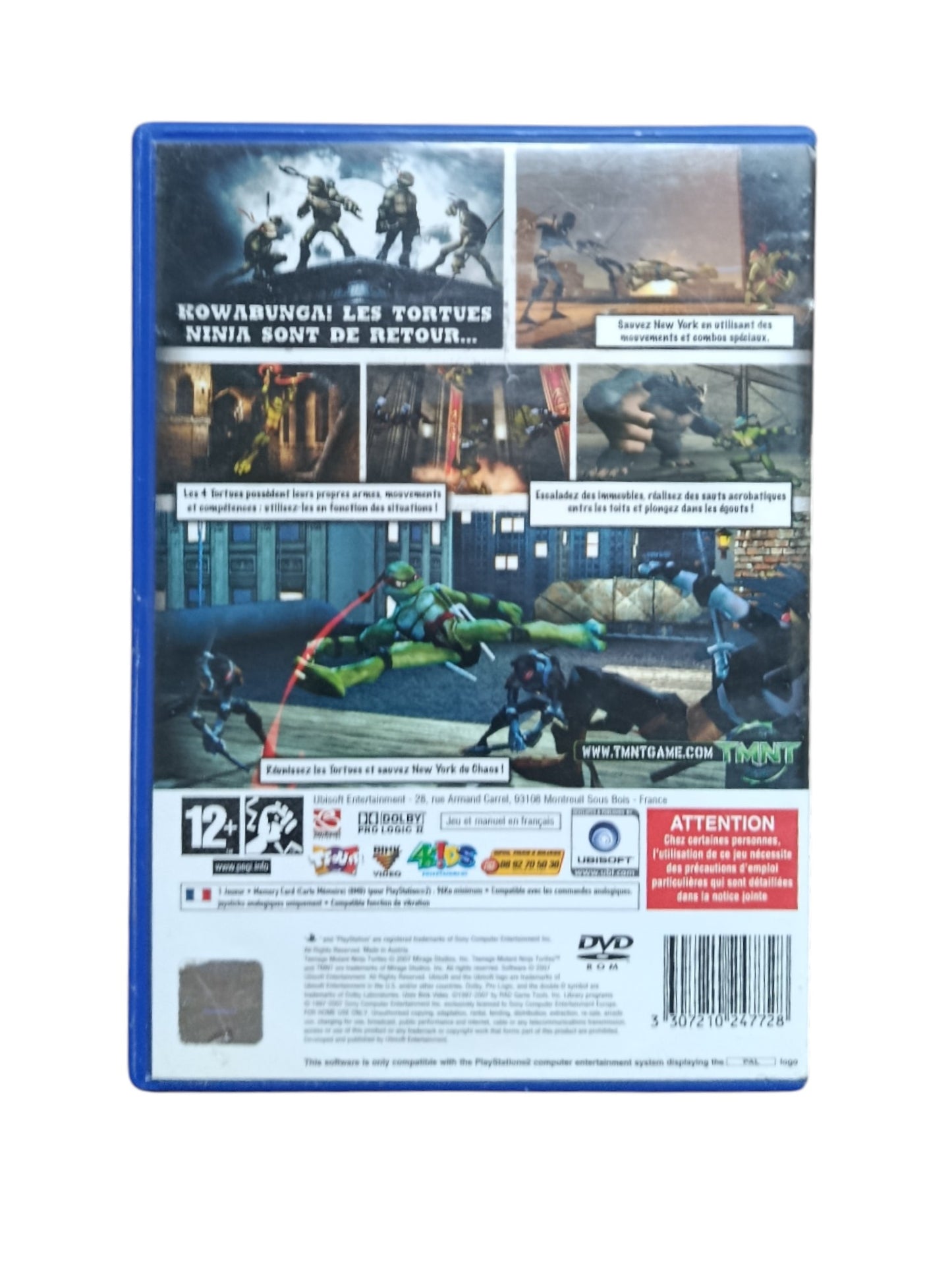 TMNT : Les Tortues Ninja playstation 2 (PS2)