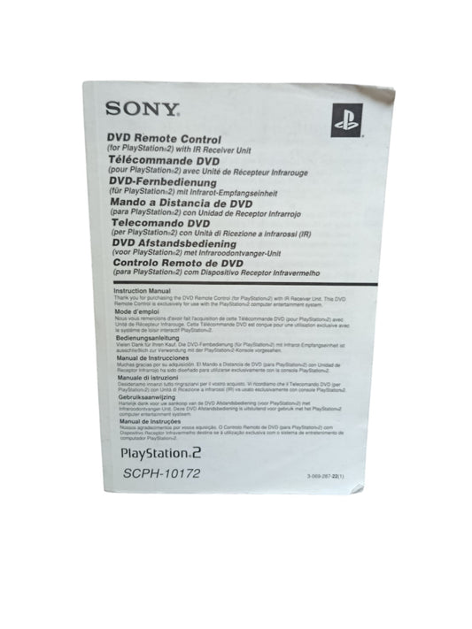 Notice Télécommande Sony Playstation 2 (PS2) Version SCPH-10172