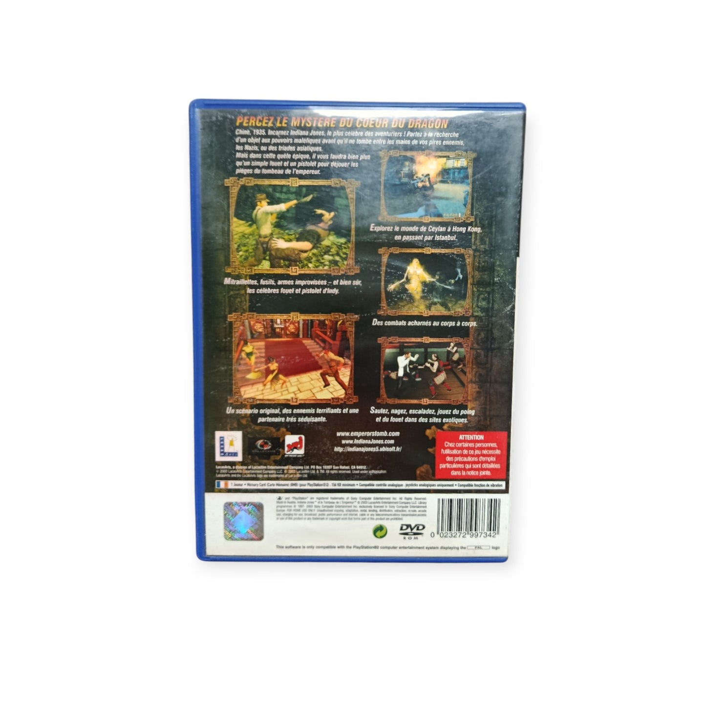 Indiana Jones et le Tombeau de L'Empereur playstation 2 (PS2)