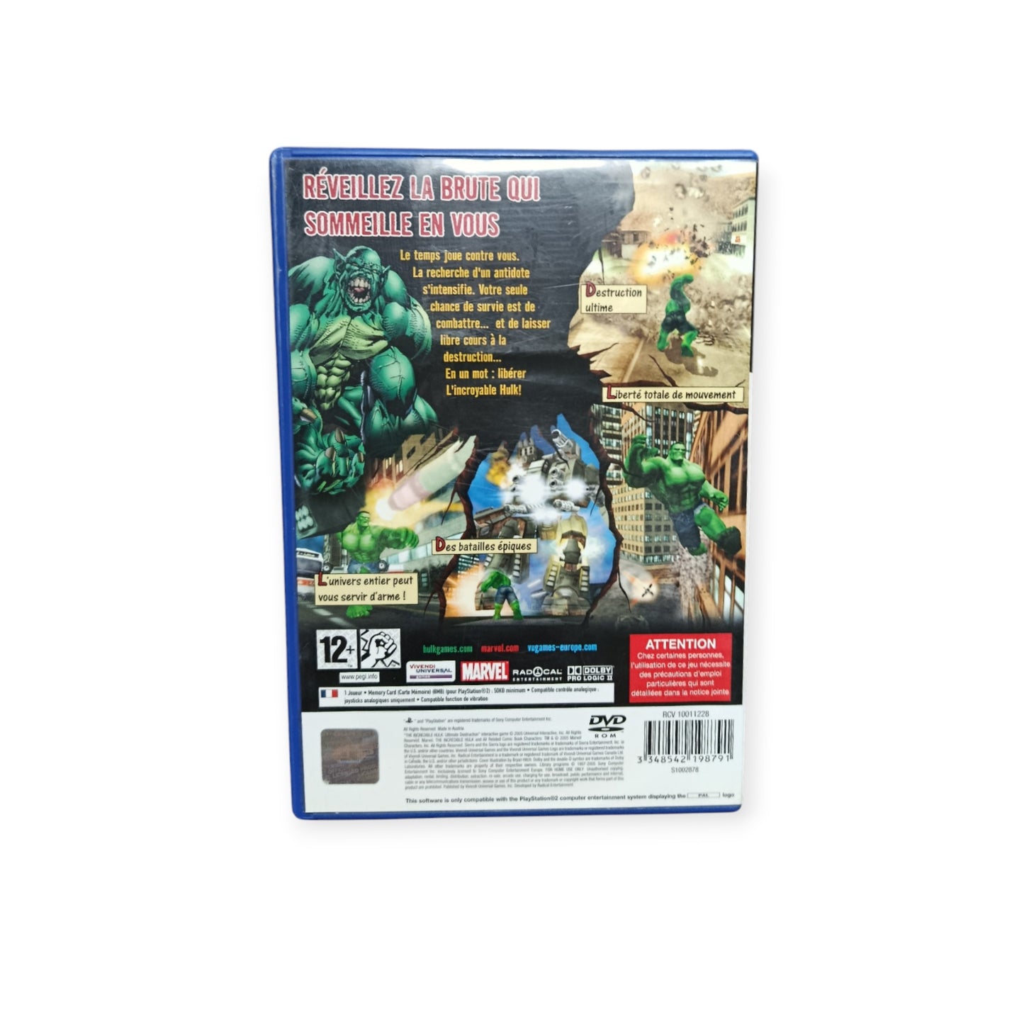 The Incredible Hulk : Ultimate Destruction playstation 2 (PS2)