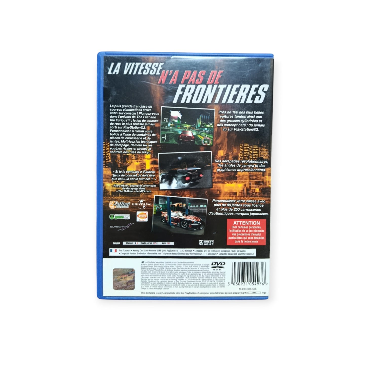 The Fast and the Furious playstation 2 (PS2)