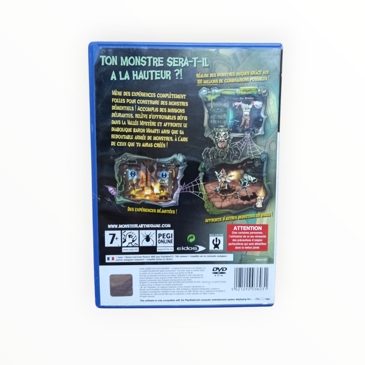 Monster Lab playstation 2 (PS2)