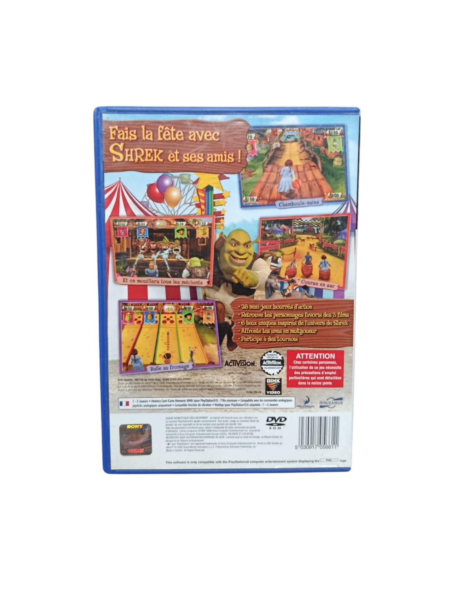 Shrek la Fête Foraine en Délire Minijeux playstation 2 (PS2)