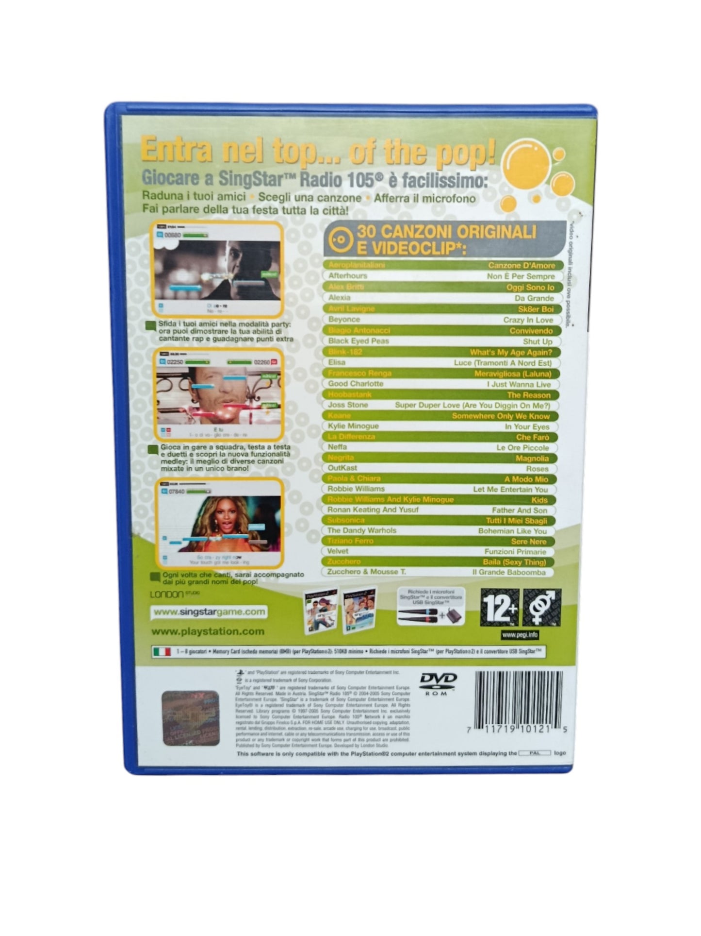 SingStar Radio 105 (Correspond au "Pop" en FR) playstation 2 (PS2)