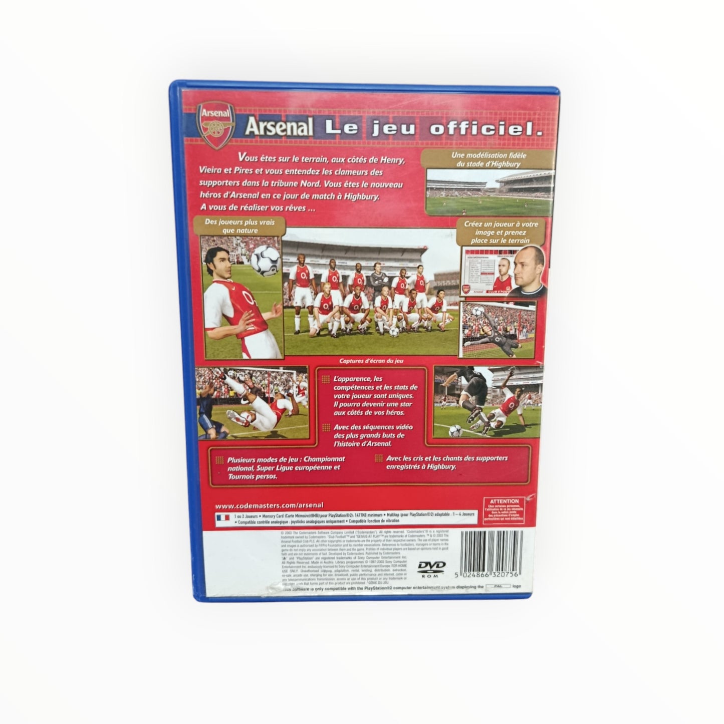Arsenal Club Football playstation 2 (PS2)