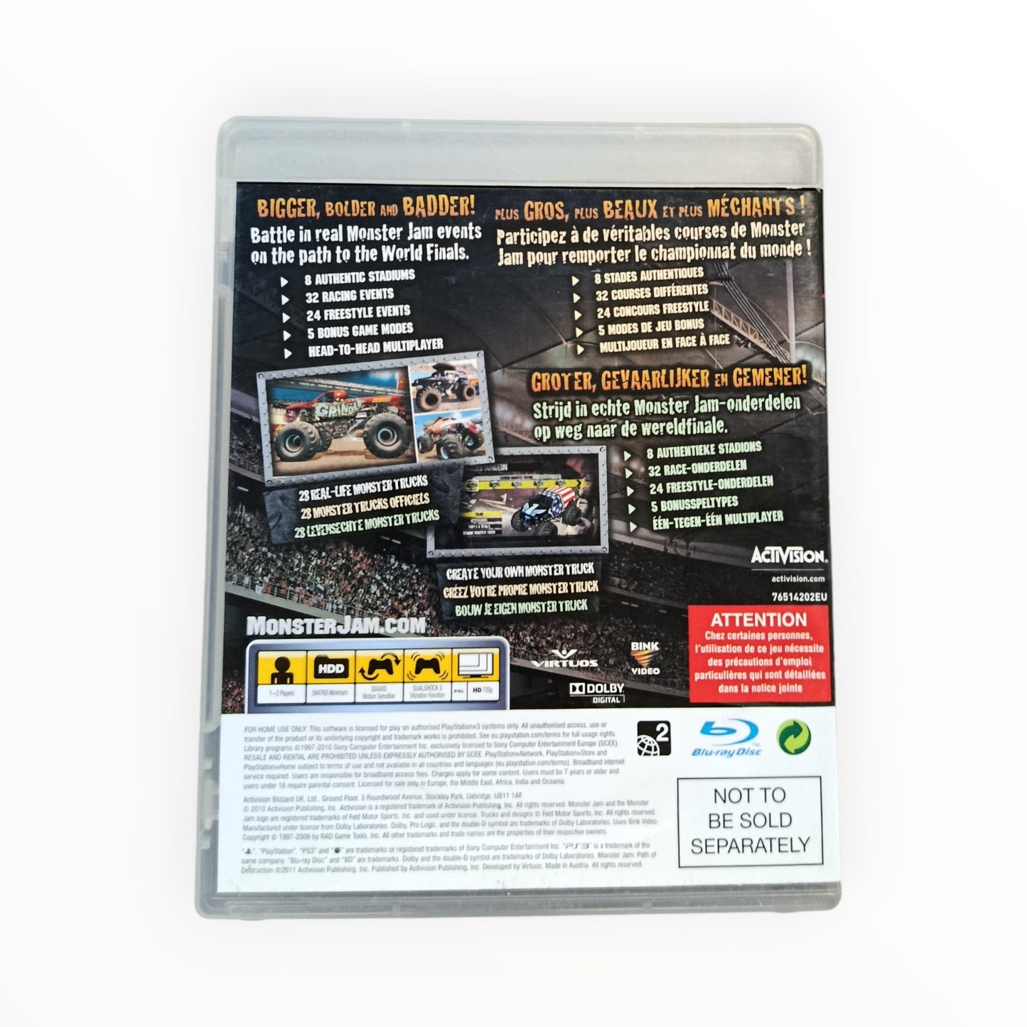 Monster Jam : Path Of Destruction Playstation 3 (PS3)