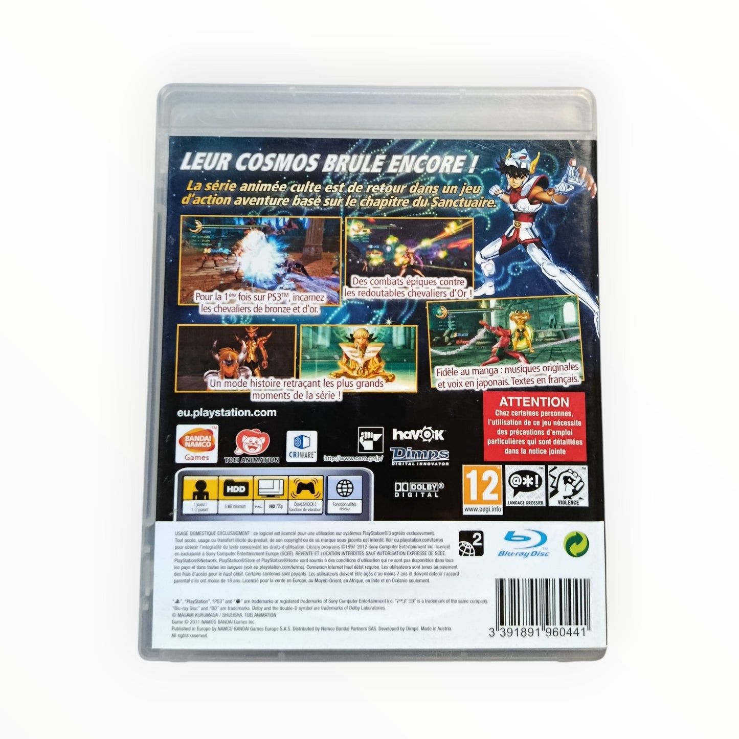 Saint Seiya : La Bataille du Sanctuaire Playstation 3 (PS3)