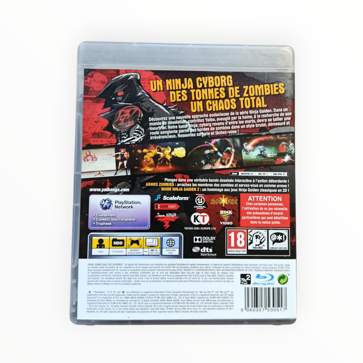 Yaiba Ninja Gaiden Z PS3 PAL FR Fonctionnel | Masaru