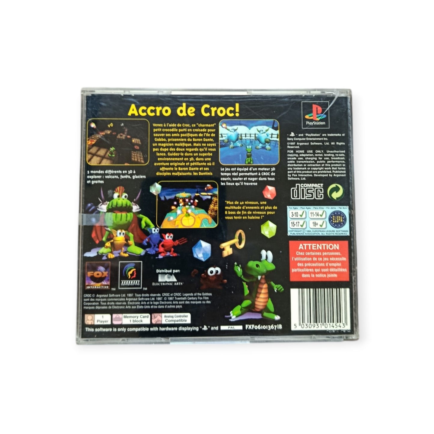 Croc: Legend of the Gobbos Playstation 1 (PS1)