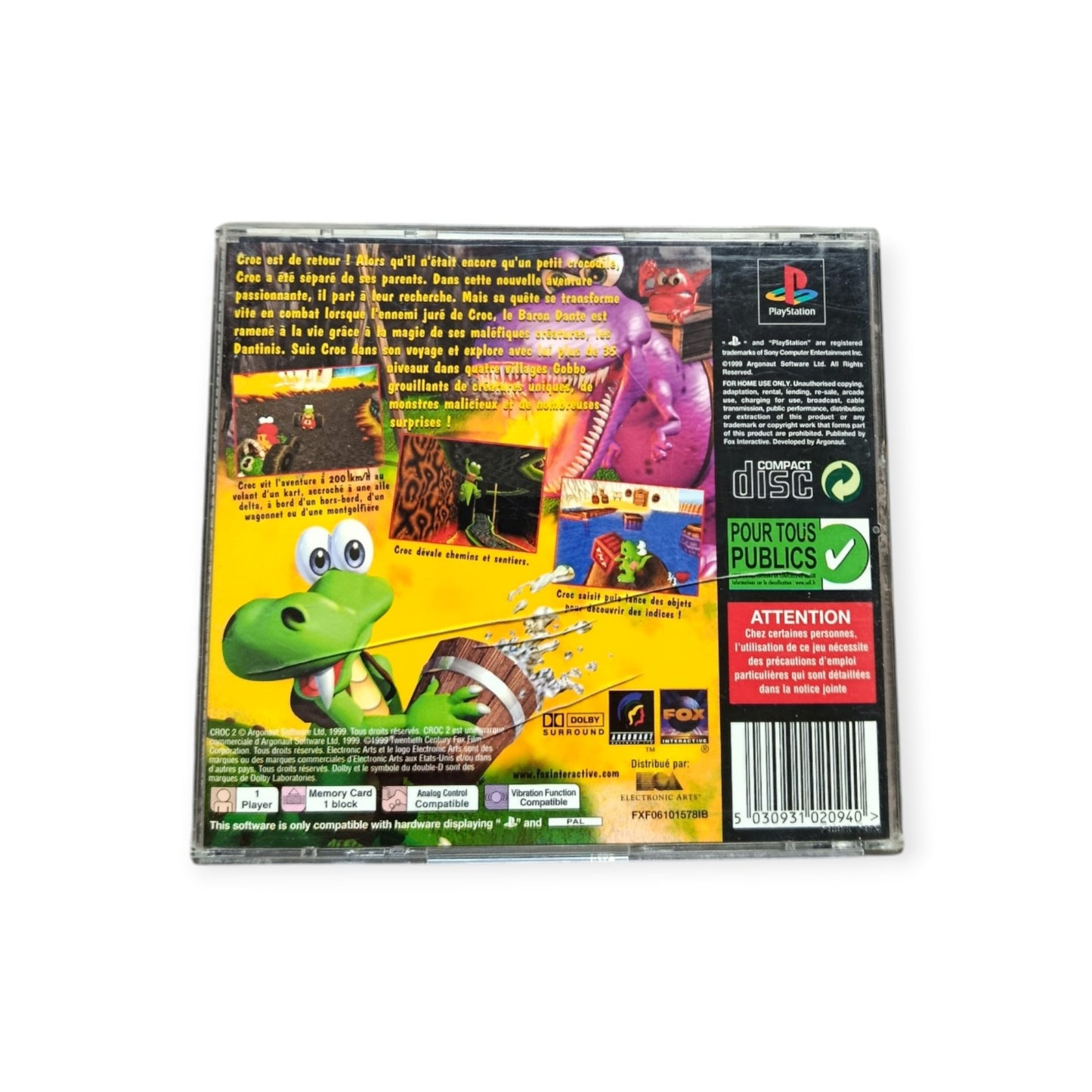 Croc 2 – PlayStation 1 (PS1) | Complet FRA