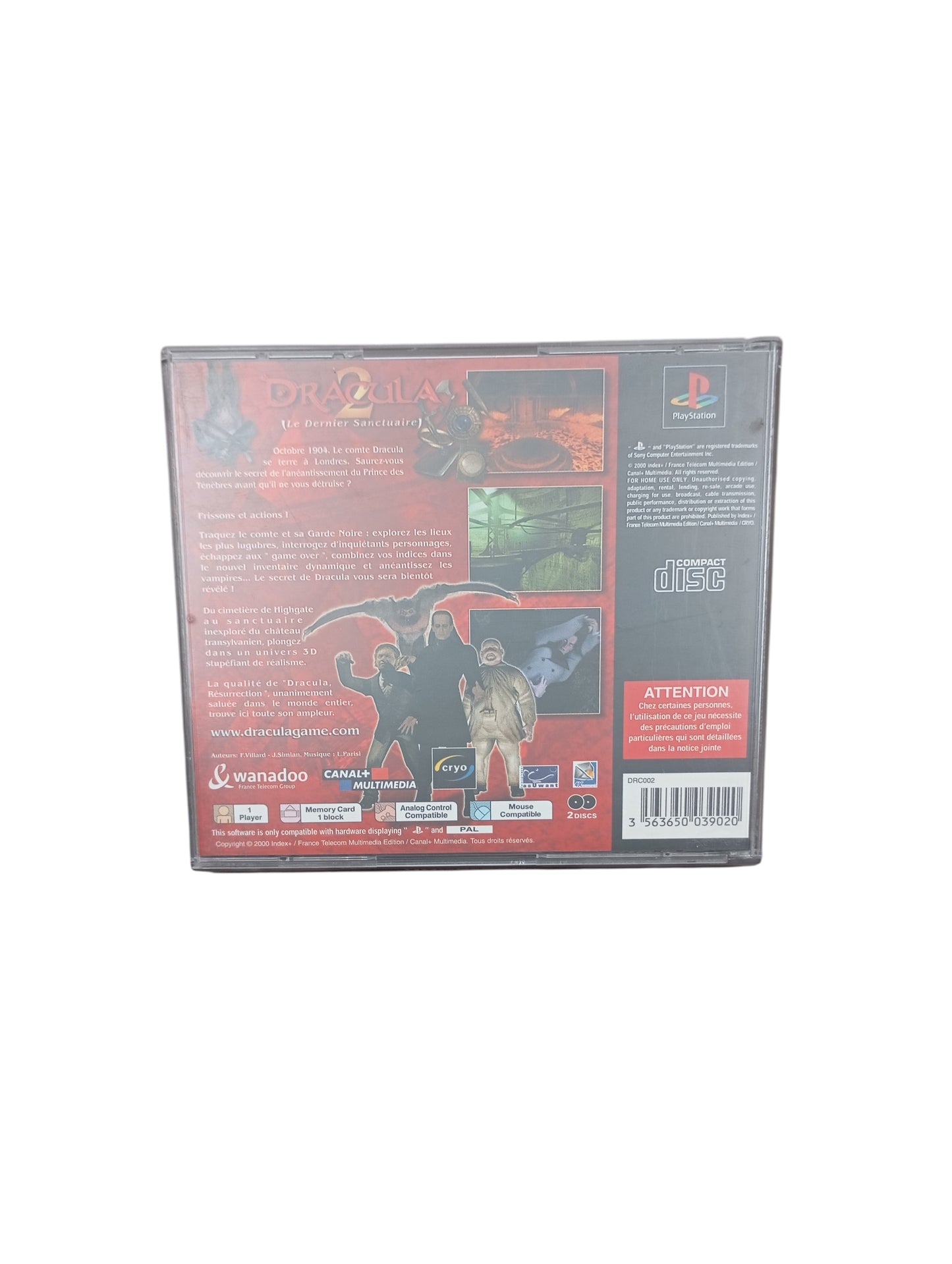 DRACULA 2 LE DERNIER SANCTUAIRE playstation 1 (PS1)