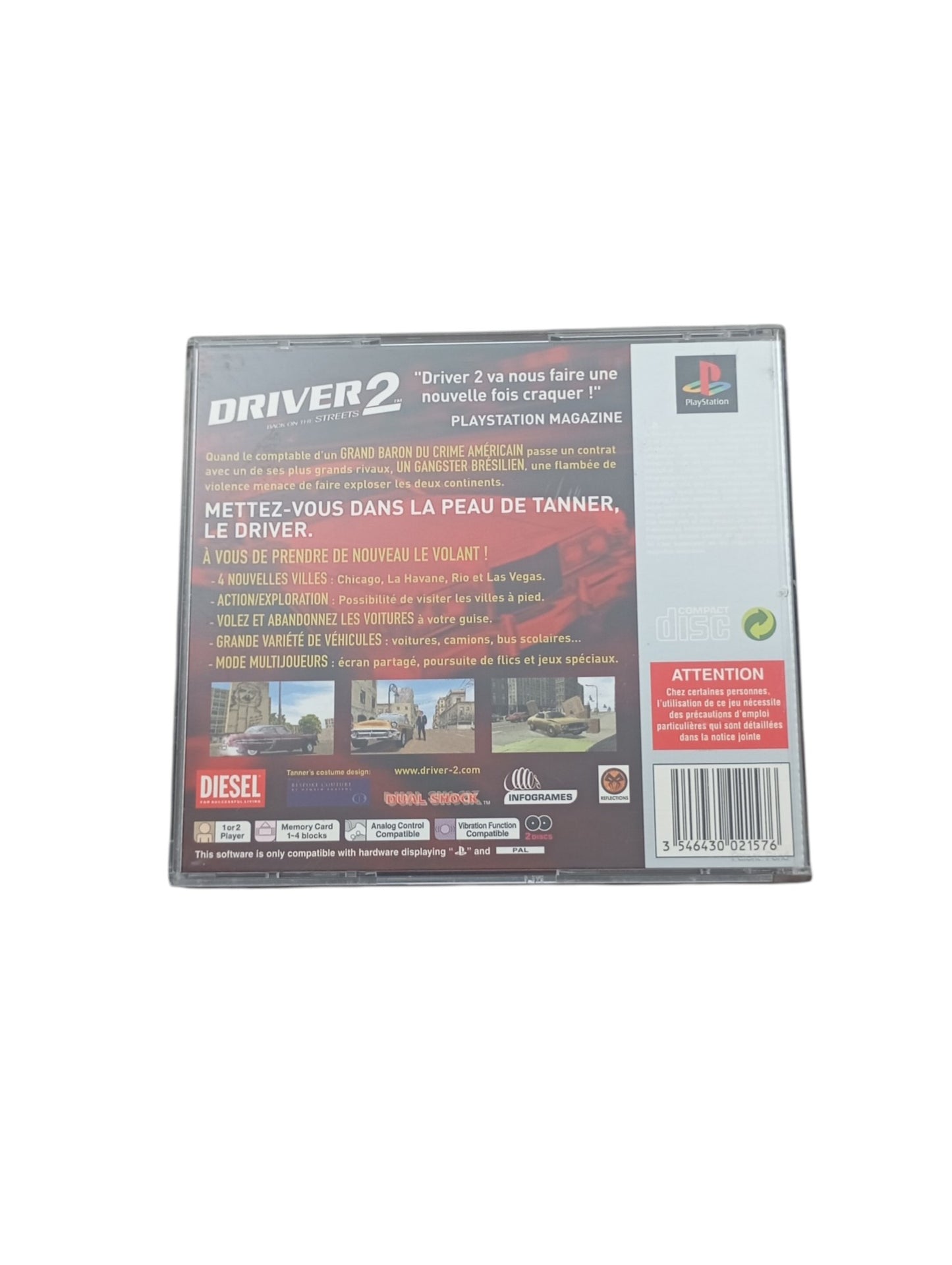 Driver 2 – PlayStation 1 (Complet) FRA Version Platinum