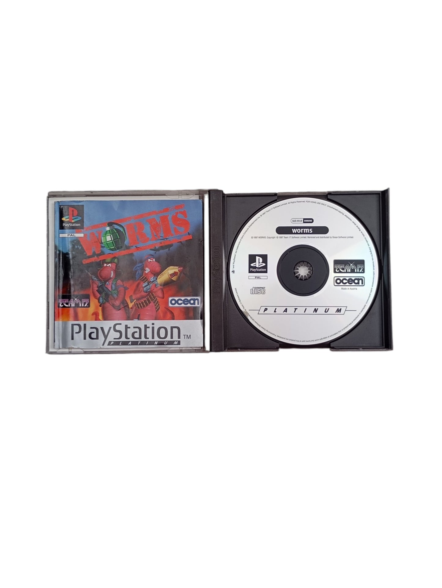 Worms PlayStation 1 (PS1) Version Platinum