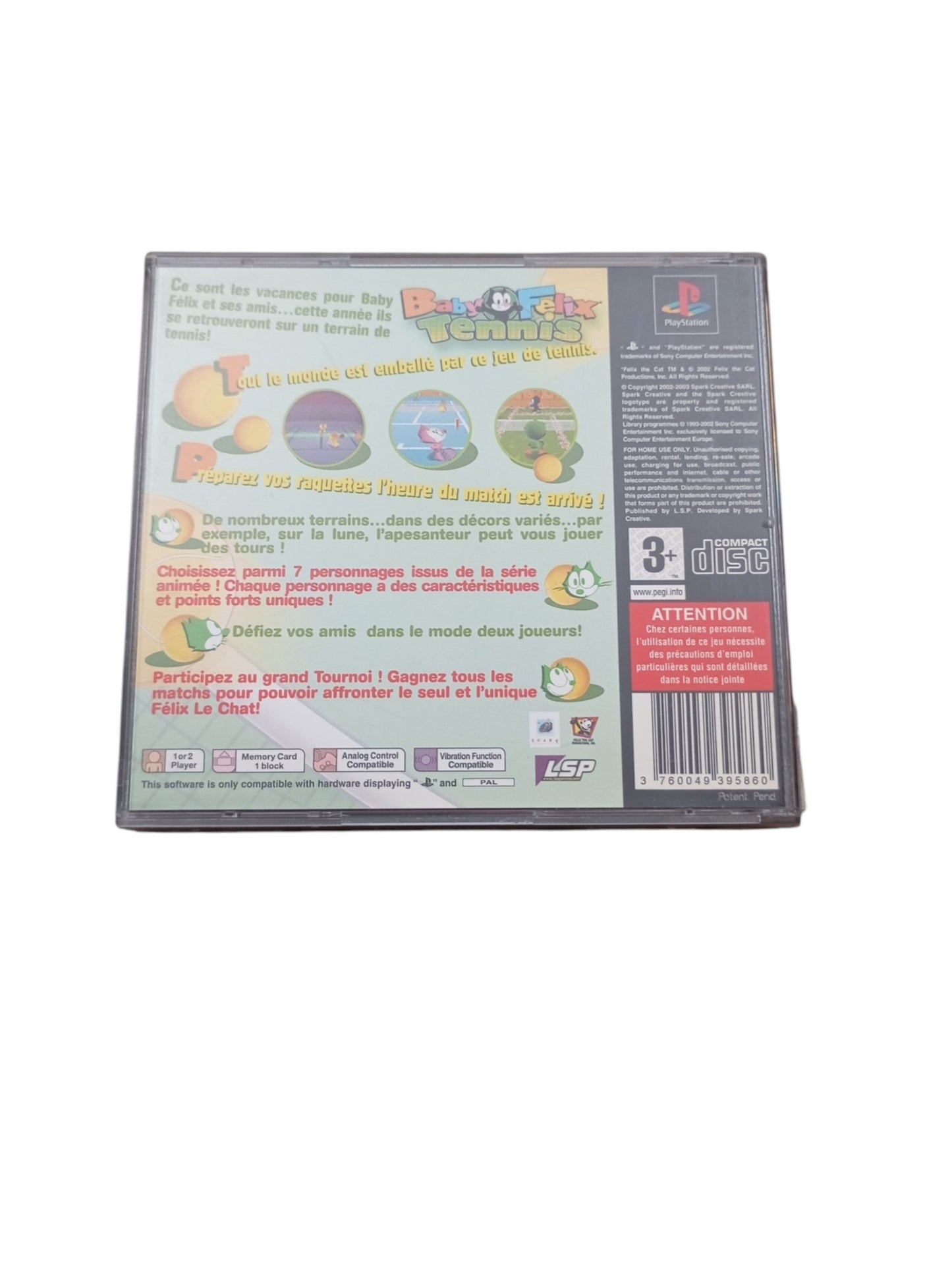 Baby Felix Tennis – PlayStation 1 (Complet)