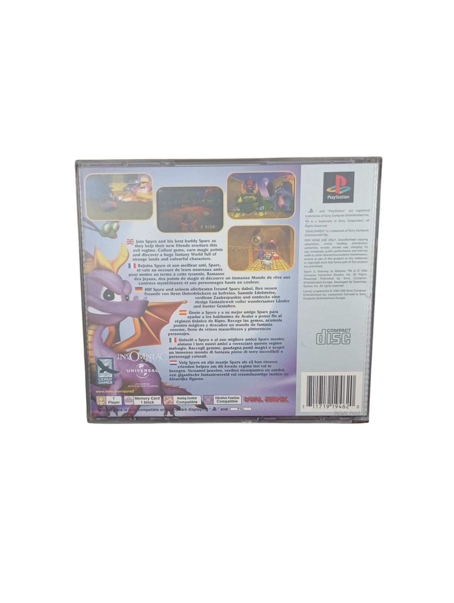 Spyro 2 Gateway To Glimmer PlayStation 1 (PS1)