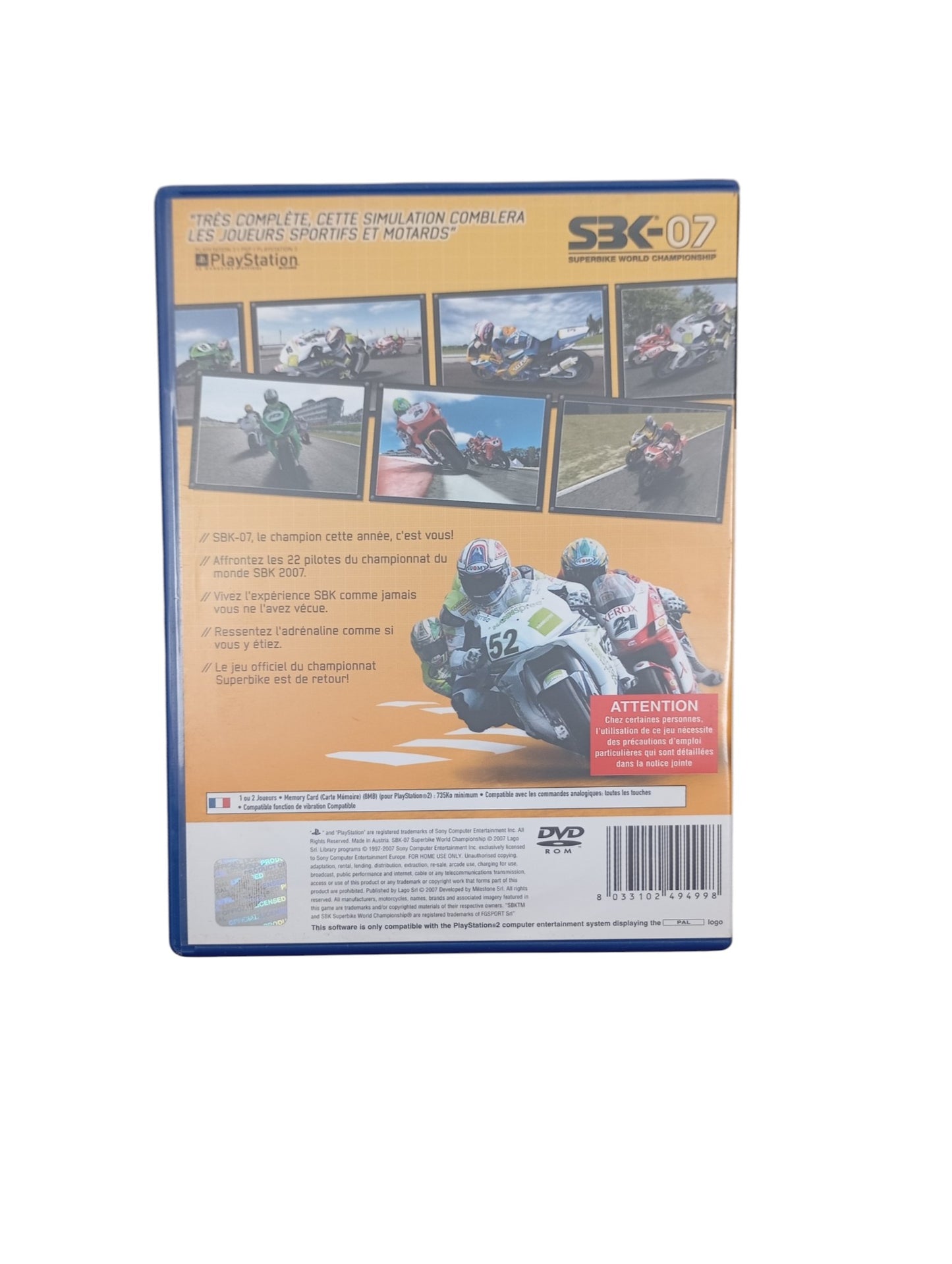 SBK 07 : Superbike World Championship playstation 2 (PS2)