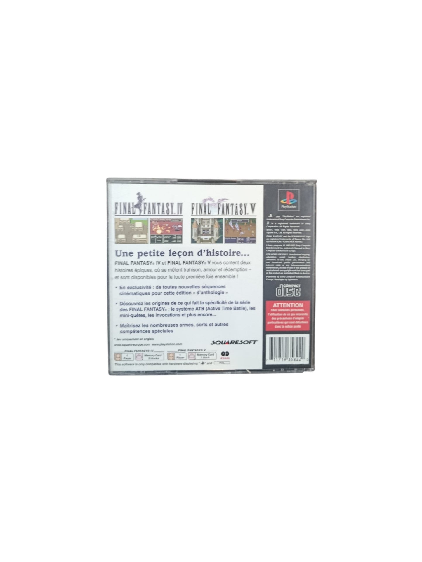 Final Fantasy Anthology Playstation 1 (PS1)