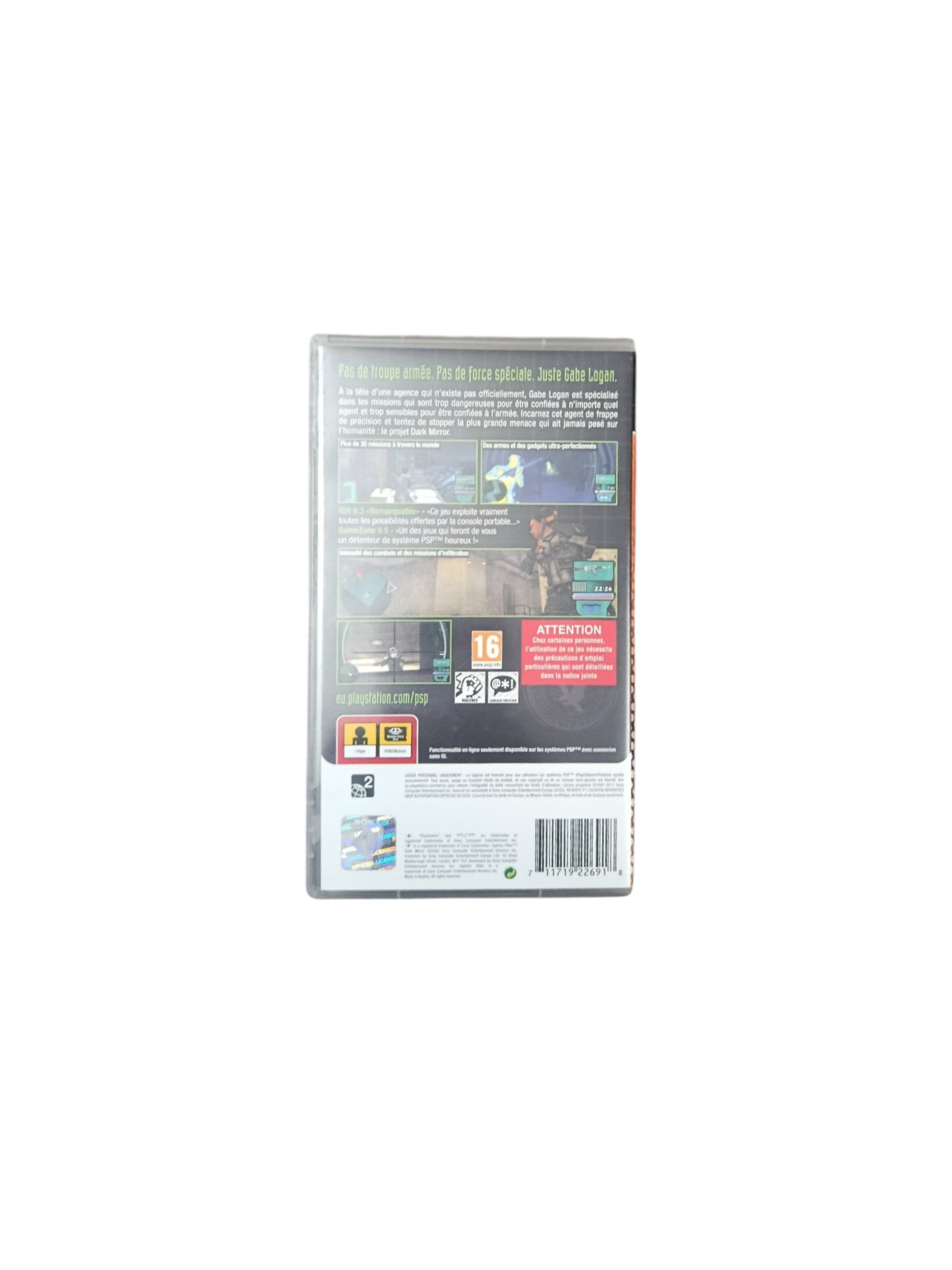 Syphon Filter Dark Mirror Playstation Portable Version PSP Essentials