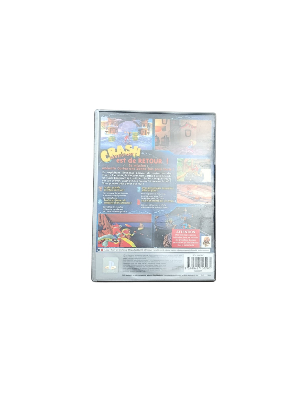 Crash bandicoot Playstation 2 (PS2) Version Platinum