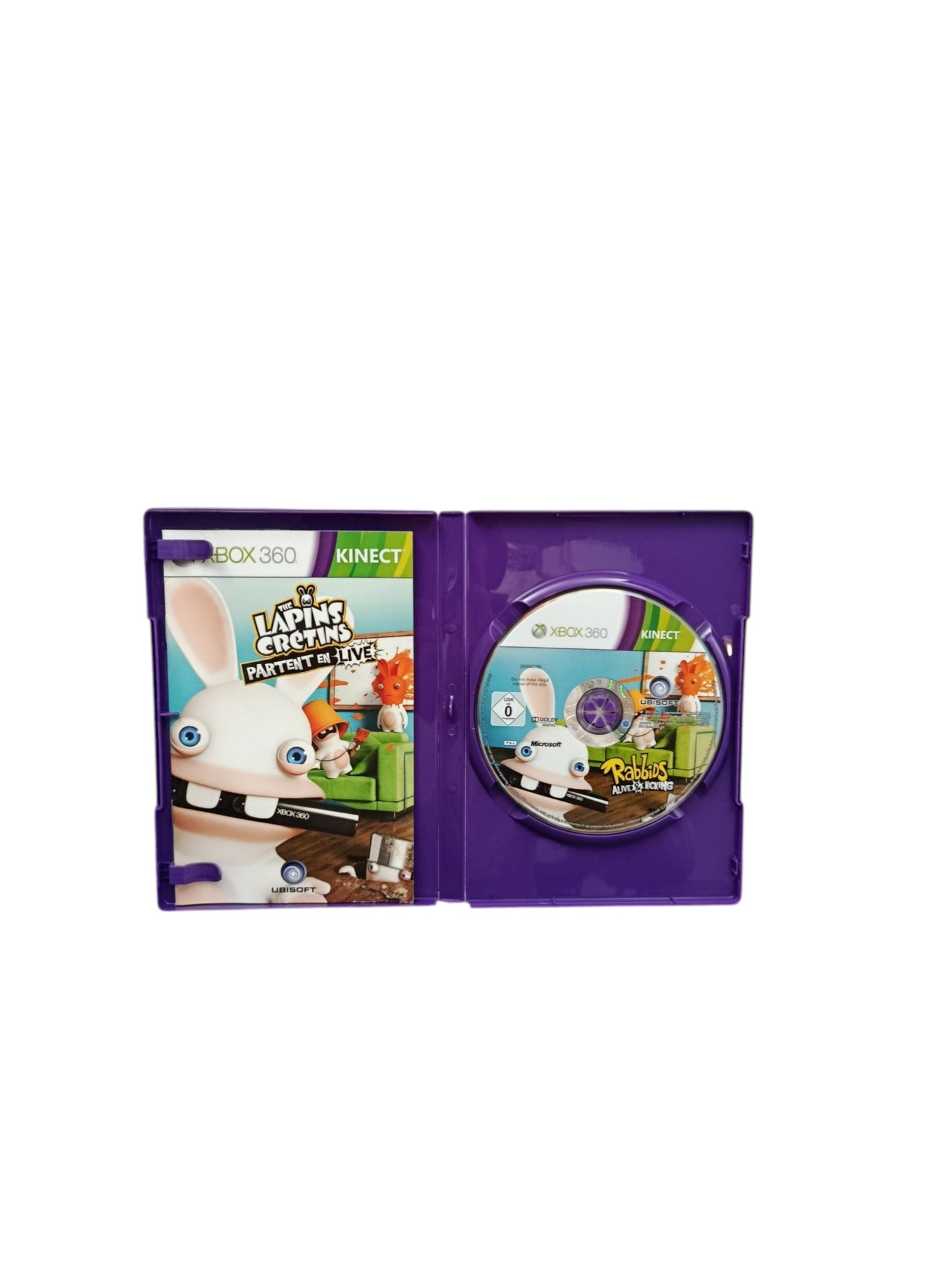 Les Lapins Crétins Partent en Live Xbox 360 Kinect Jeu Complet PAL FR