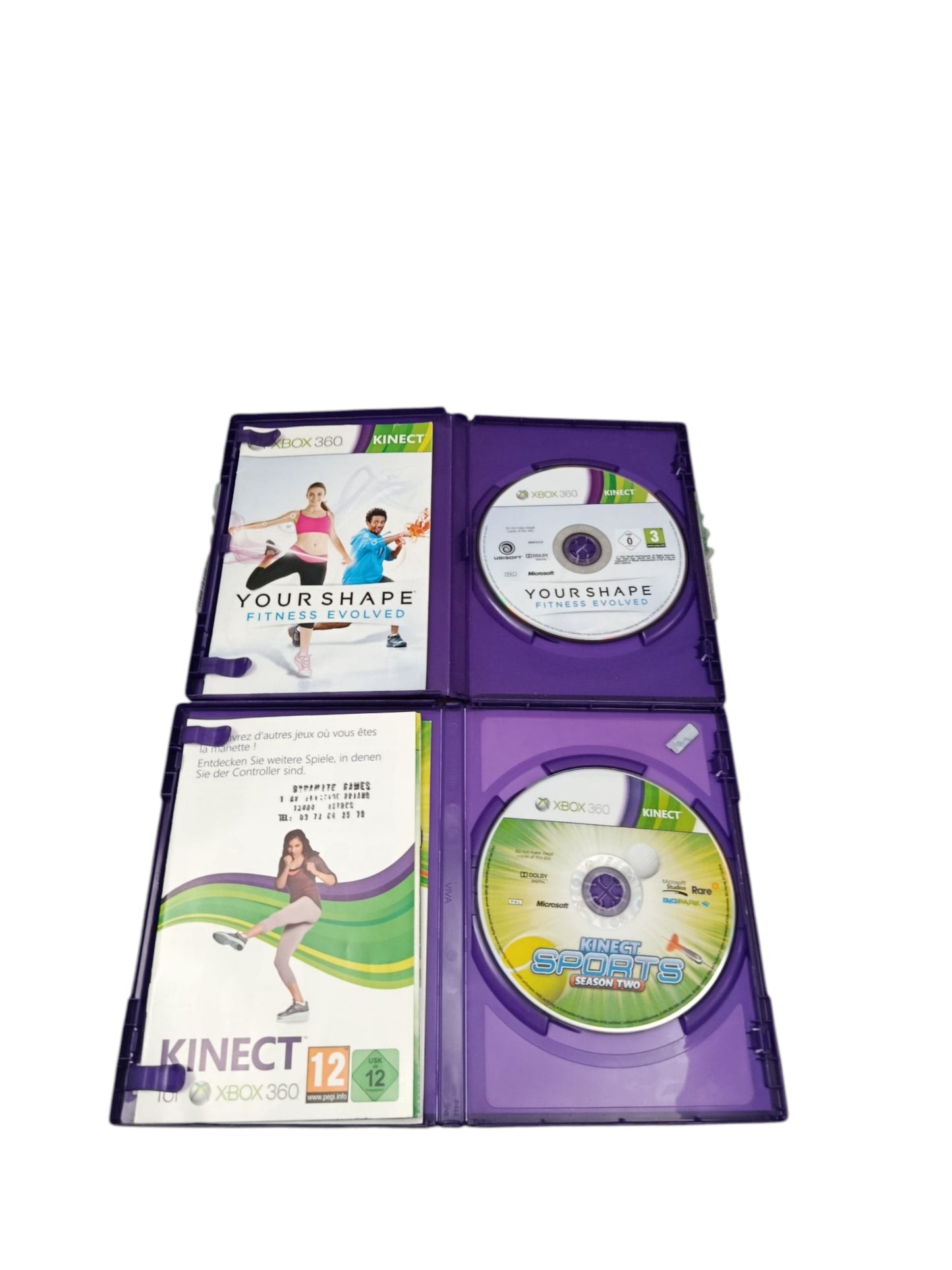 Lot Kinect Xbox 360 Jeux Complets PAL FR