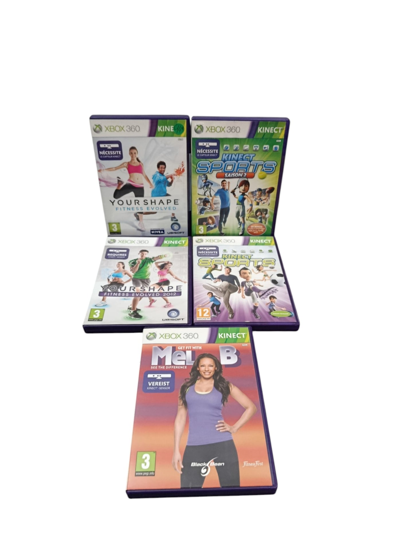 Lot Kinect Xbox 360 Jeux Complets PAL FR