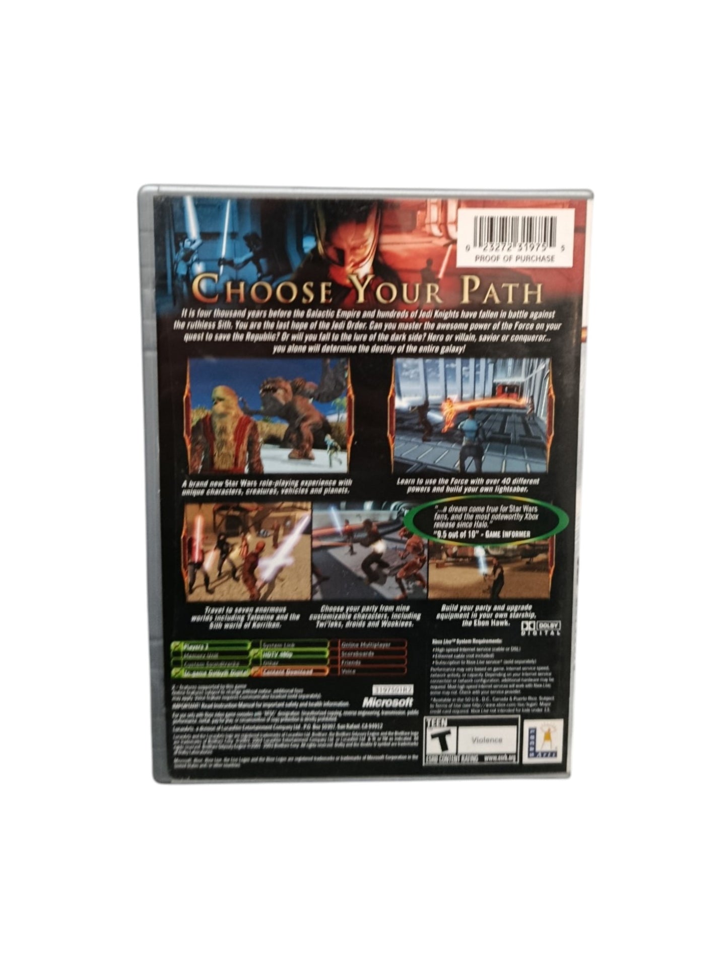 Star Wars Knights of the Old Republic Xbox Complet Version USA