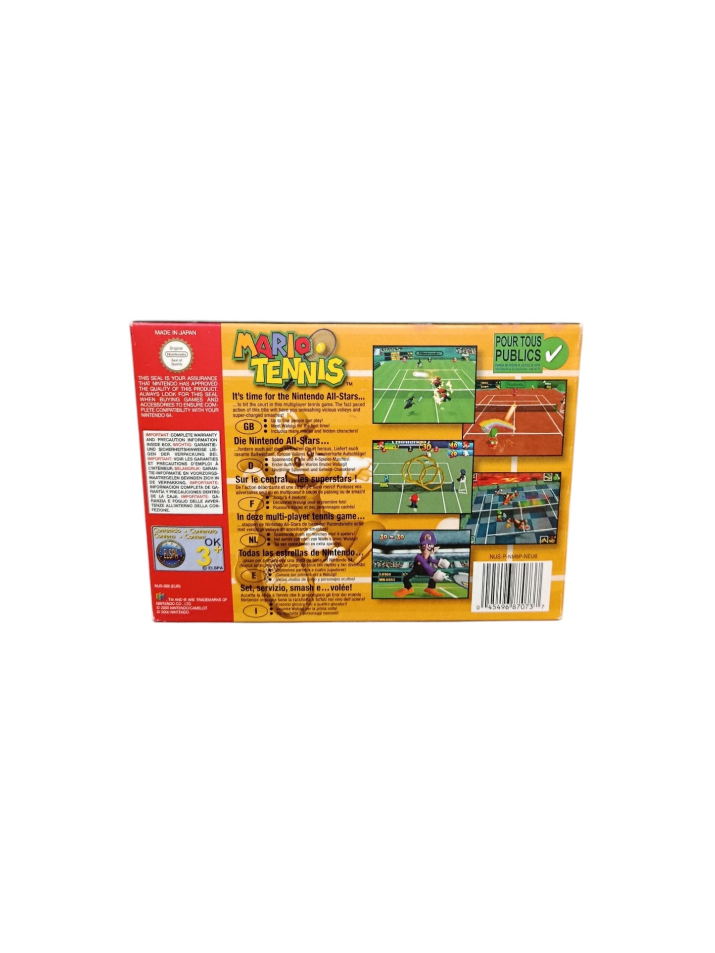 Mario Tennis Nintendo 64 (N64)