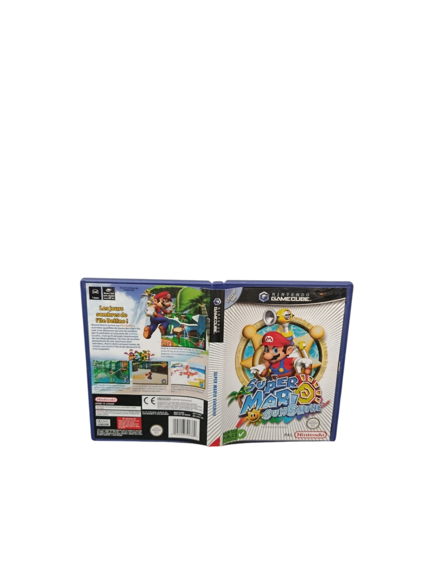Super Mario Sunshine Nintendo GameCube GC Boite seule avec notice