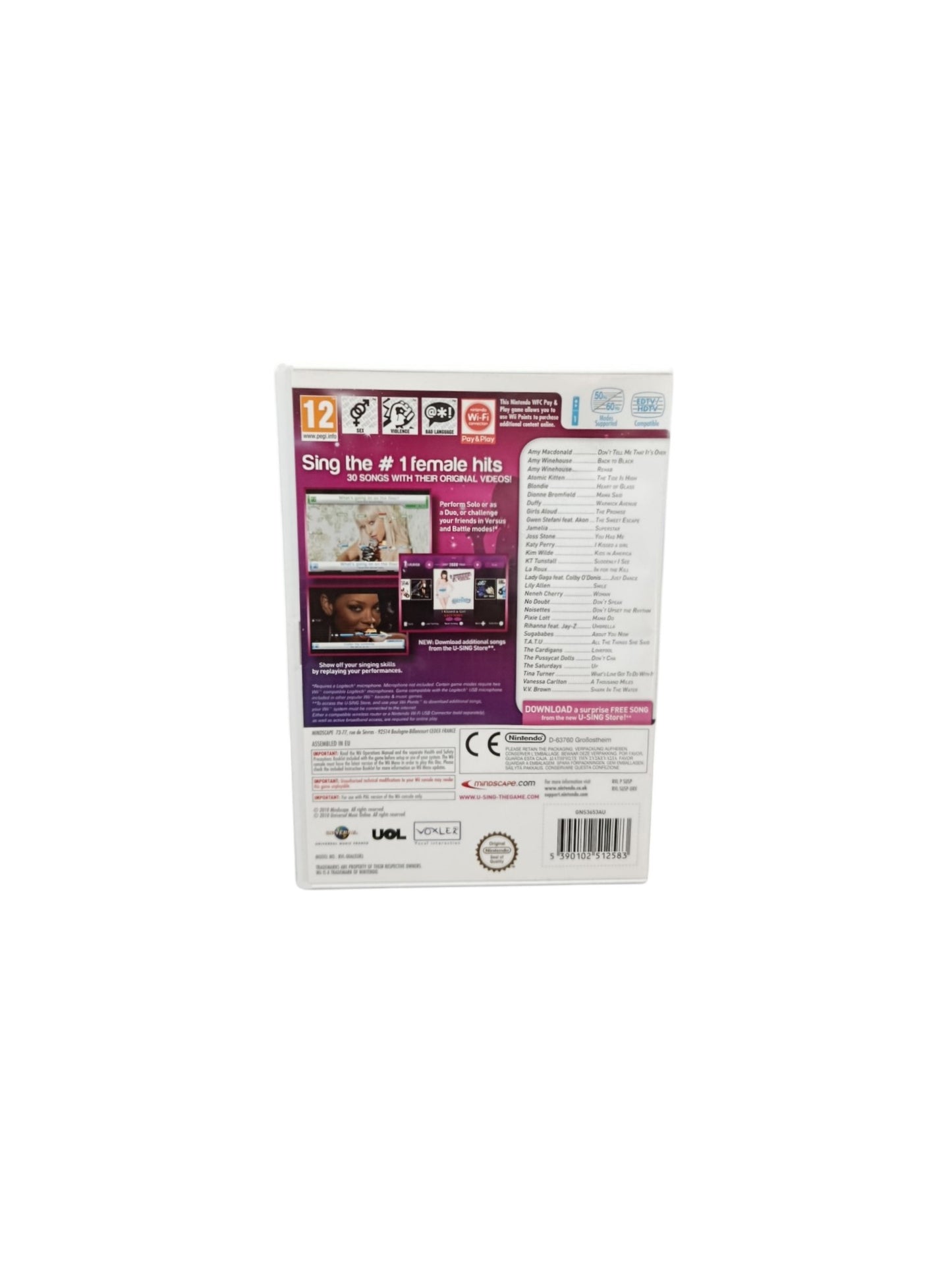 U-Sing Girls Night Wii Pack Micro (Complet avec micro) UKV