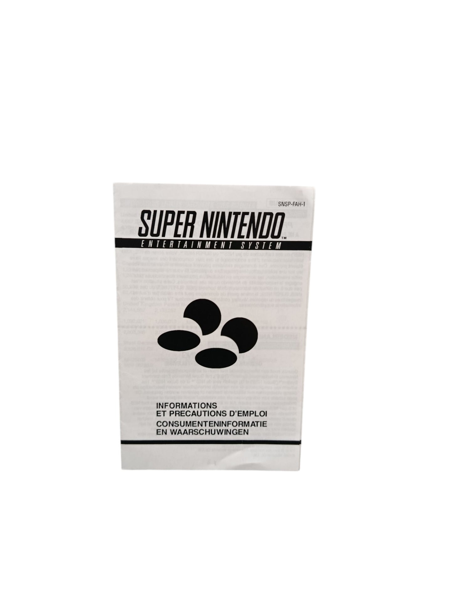 Manuel d'utilisation Jeu Super Nintendo (SNES) FAH-1