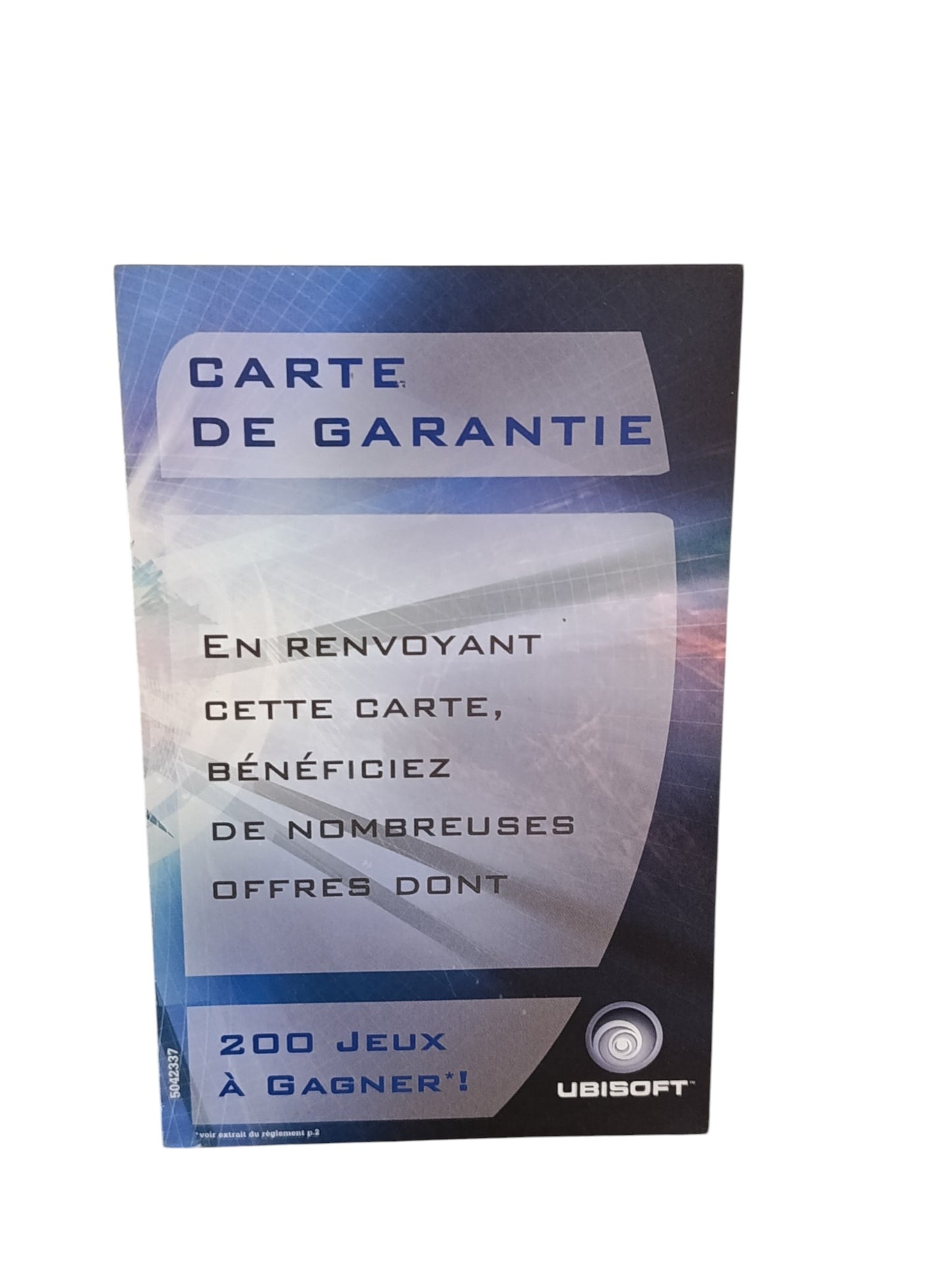 Carte de Garantie Ubisoft Présent dans certains jeux Playstation 2 (PS2)