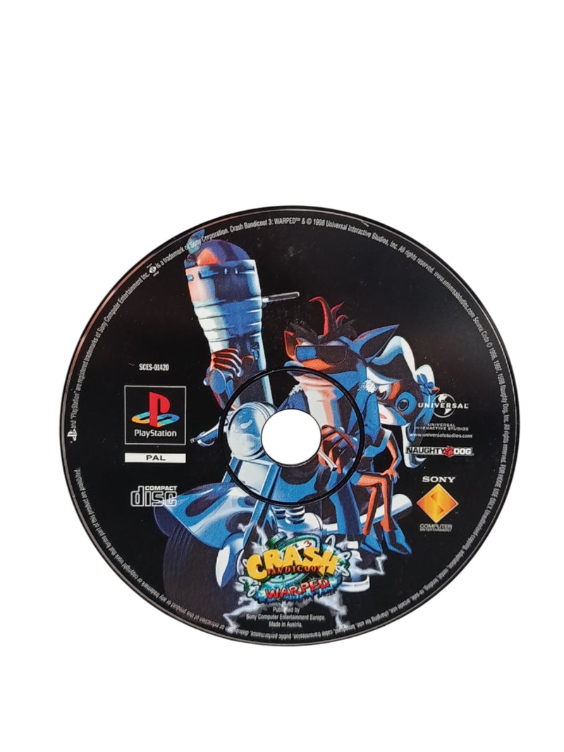 CD Seul Crash Bandicoot Warped Playstation 1 (PS1) Version Française