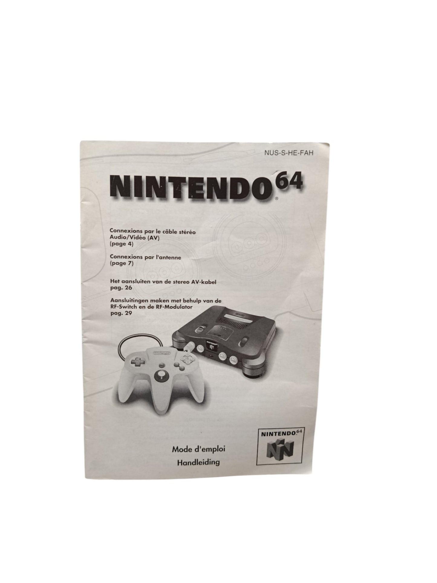 Notice seule Console Nintendo 64